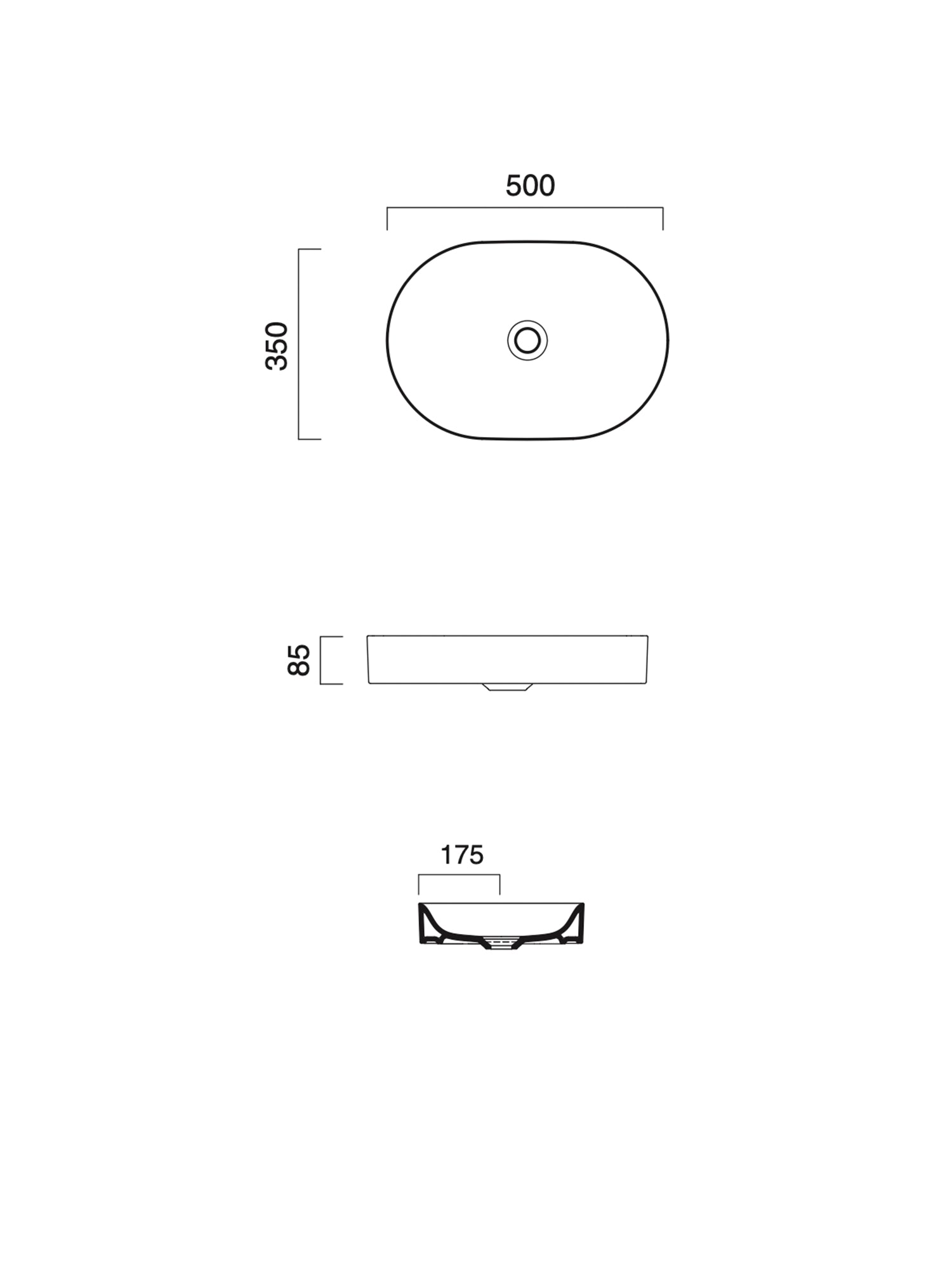 Horizon Countertop Basin #50AHZ