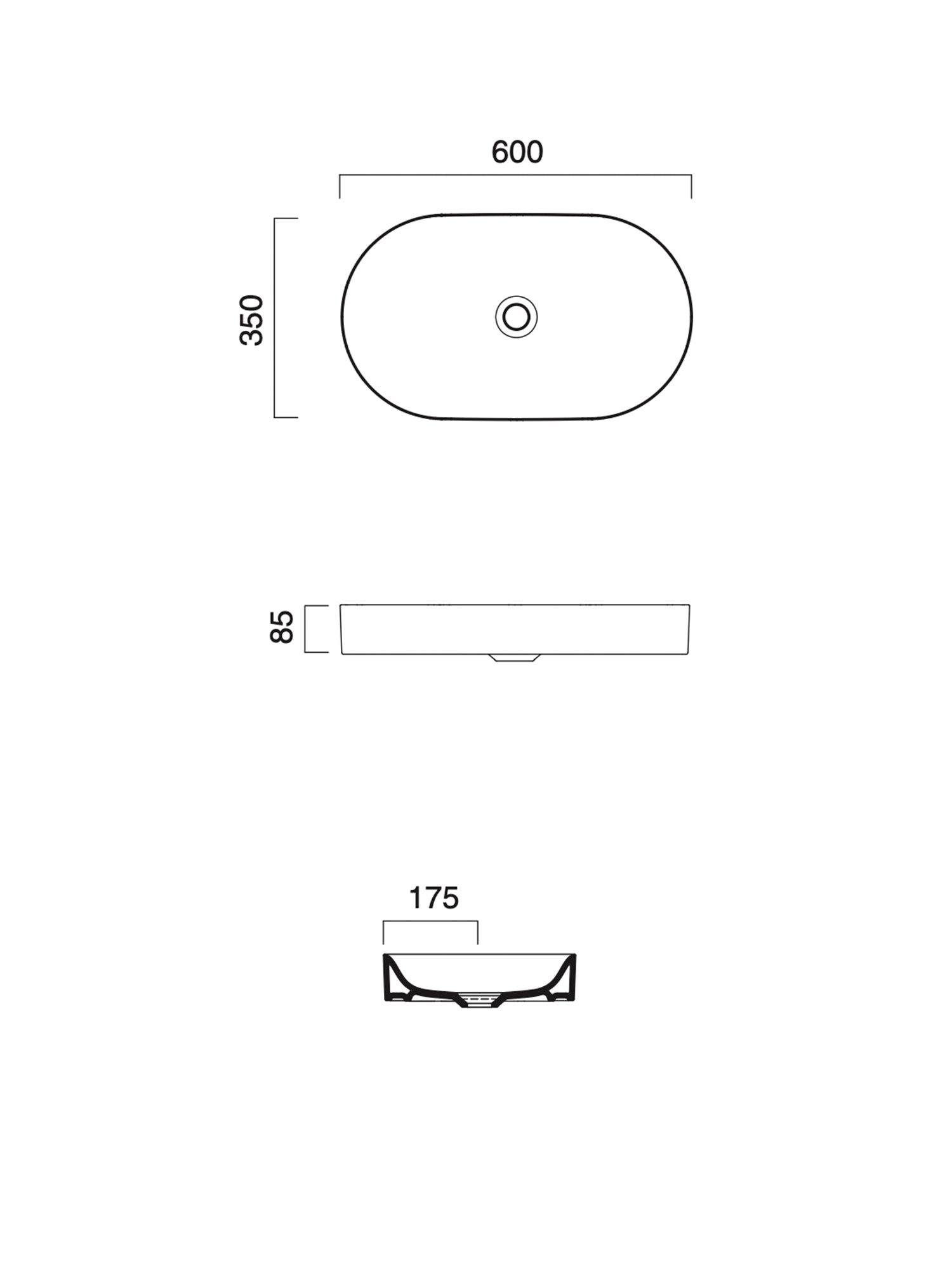 Horizon Countertop Basin #60AHZ – Gold & Silver