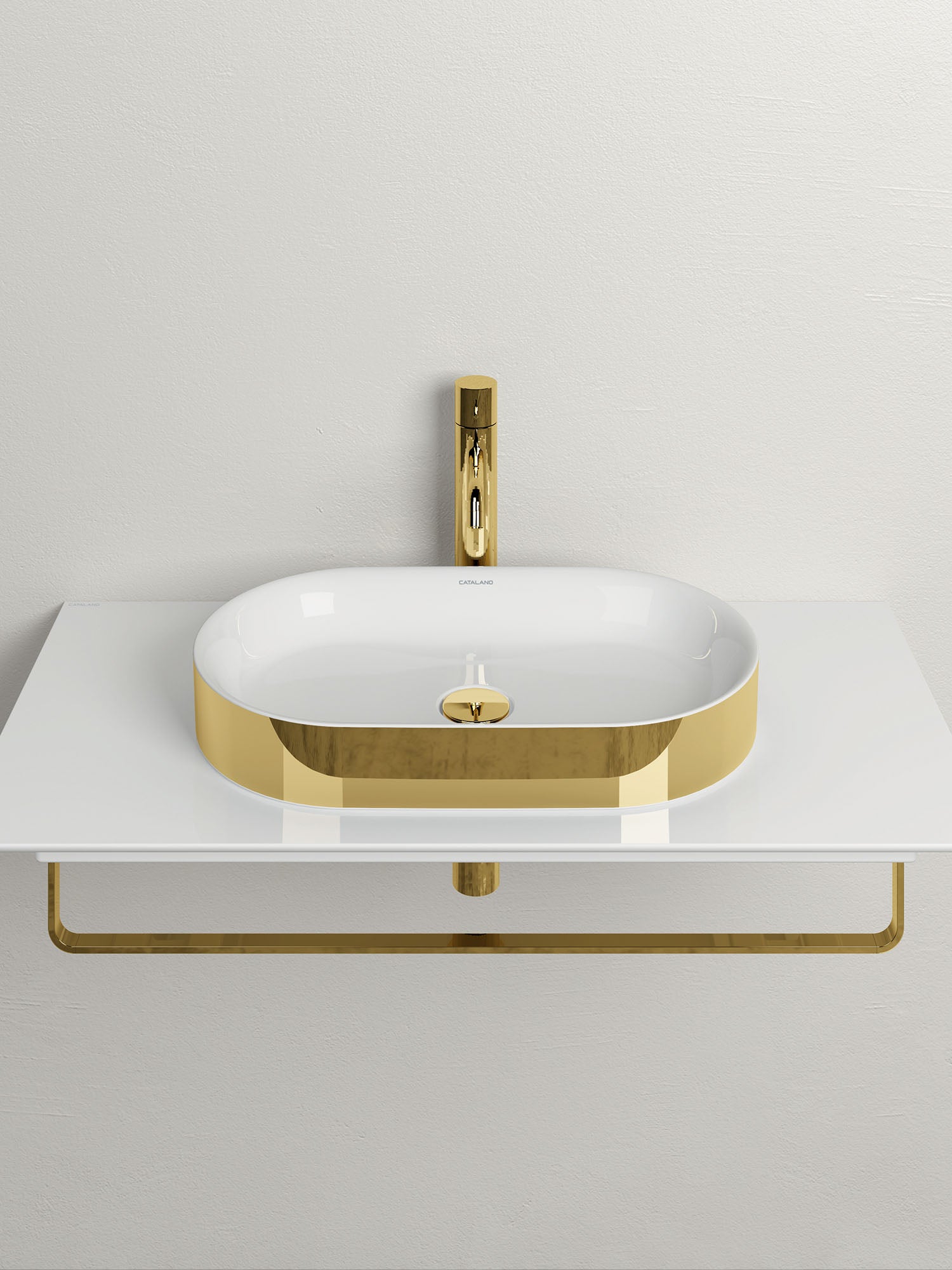 Horizon Countertop Basin #60AHZ – Gold & Silver