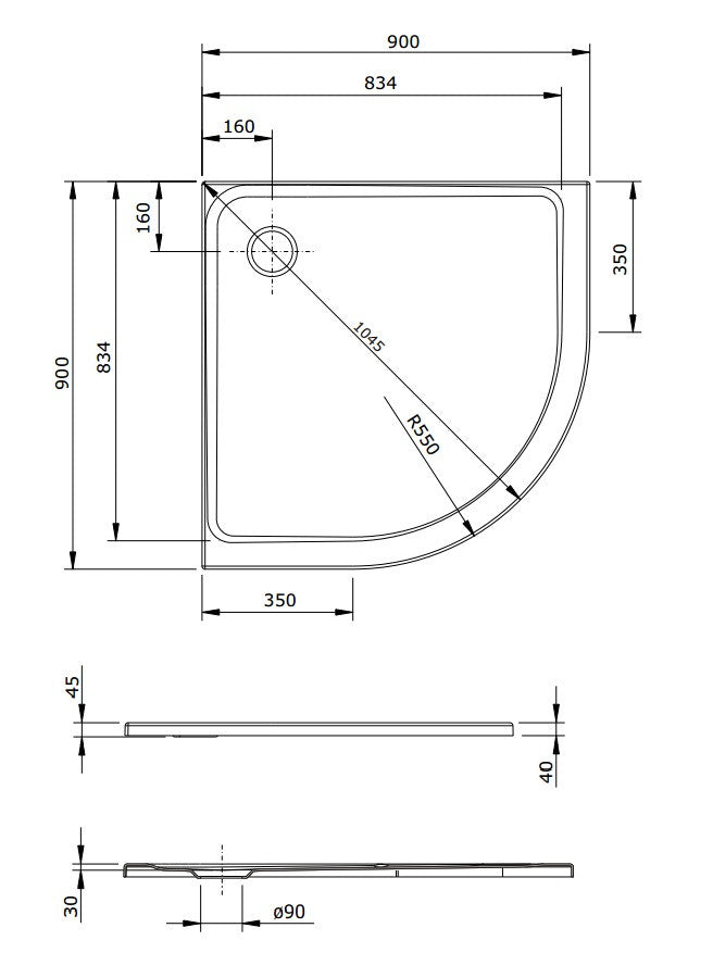 Face Shower tray #800180