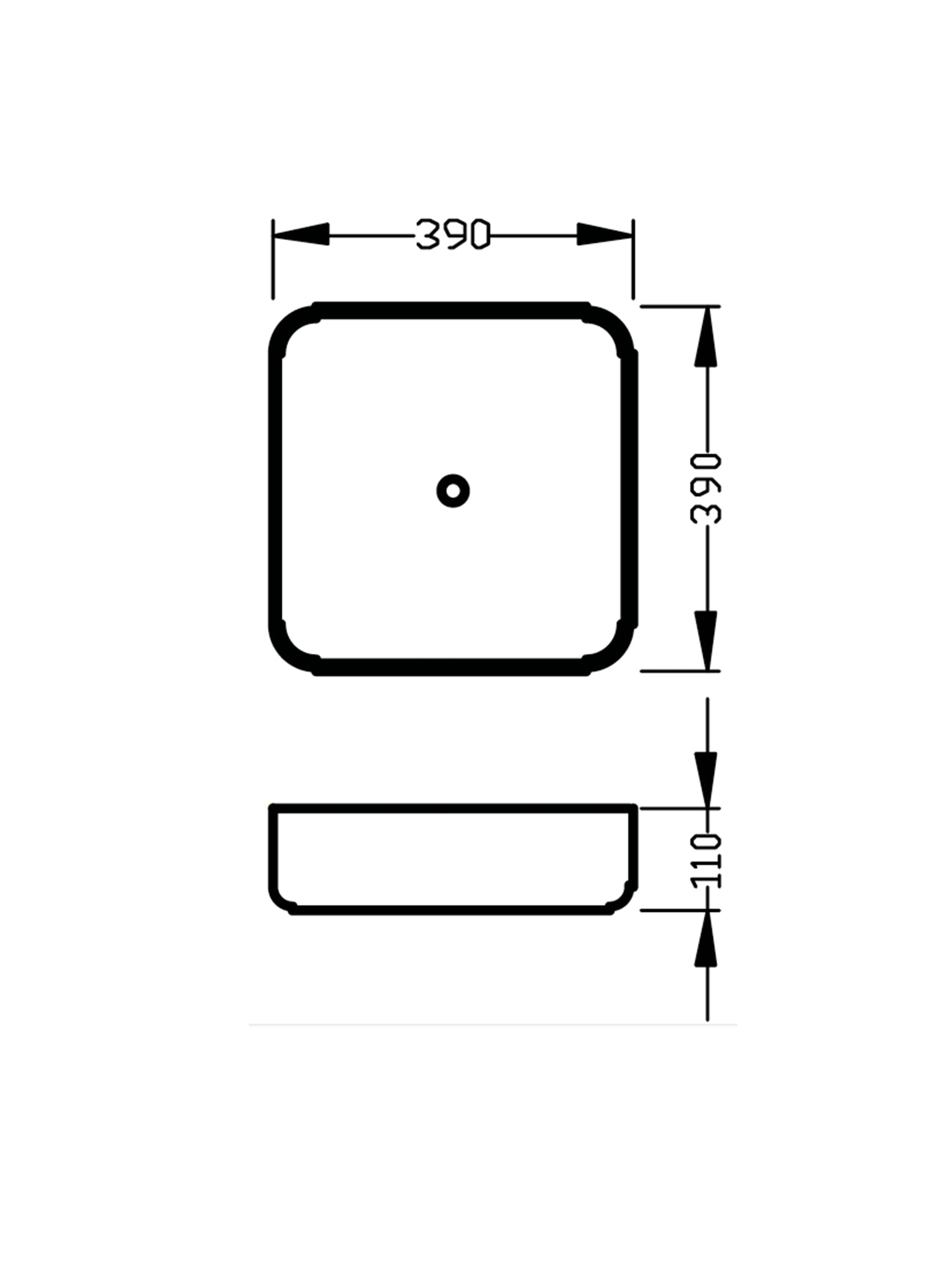 Cube Concrete Countertop Basin