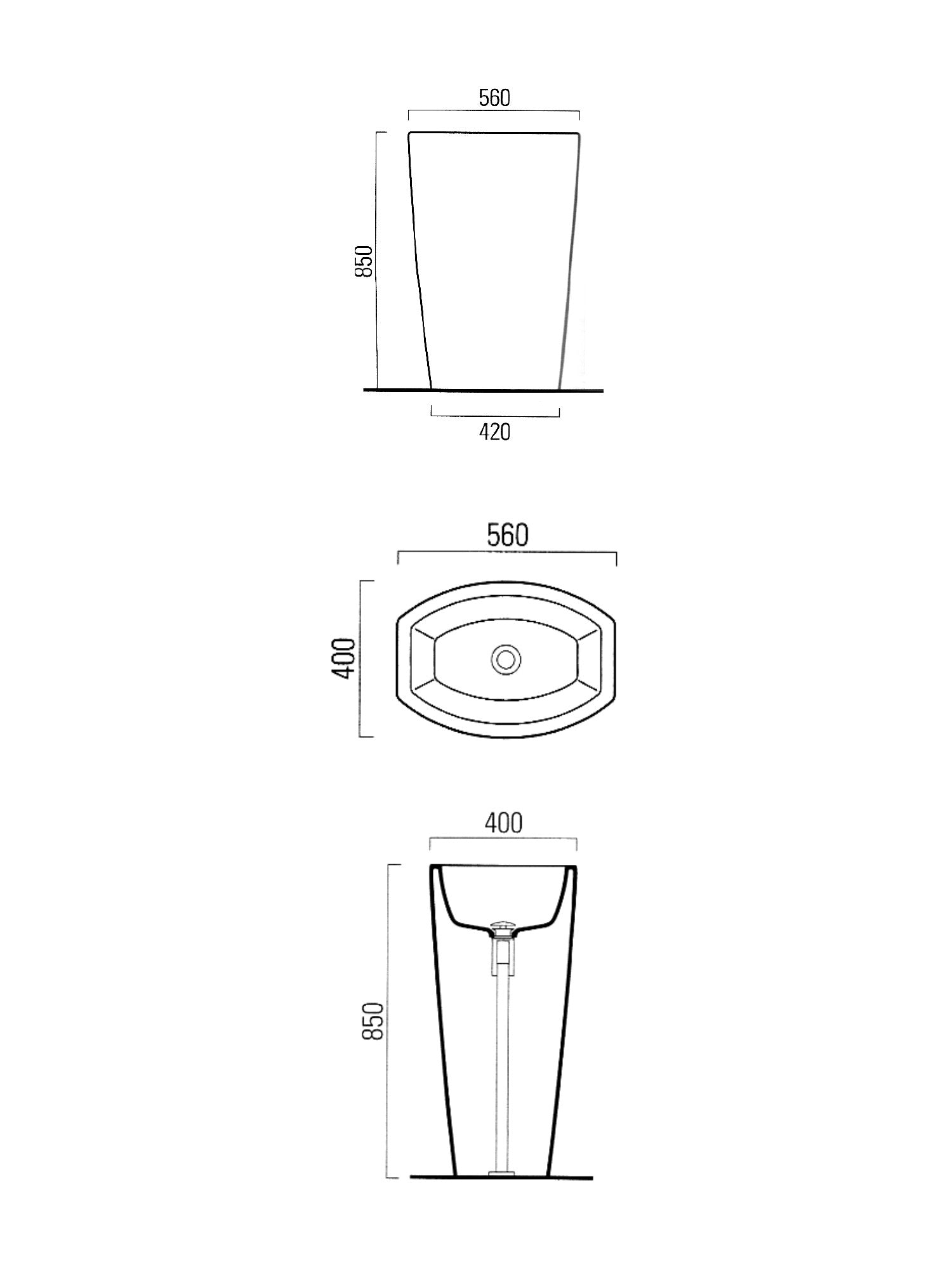 Losanga Element Free Standing Basin #755811