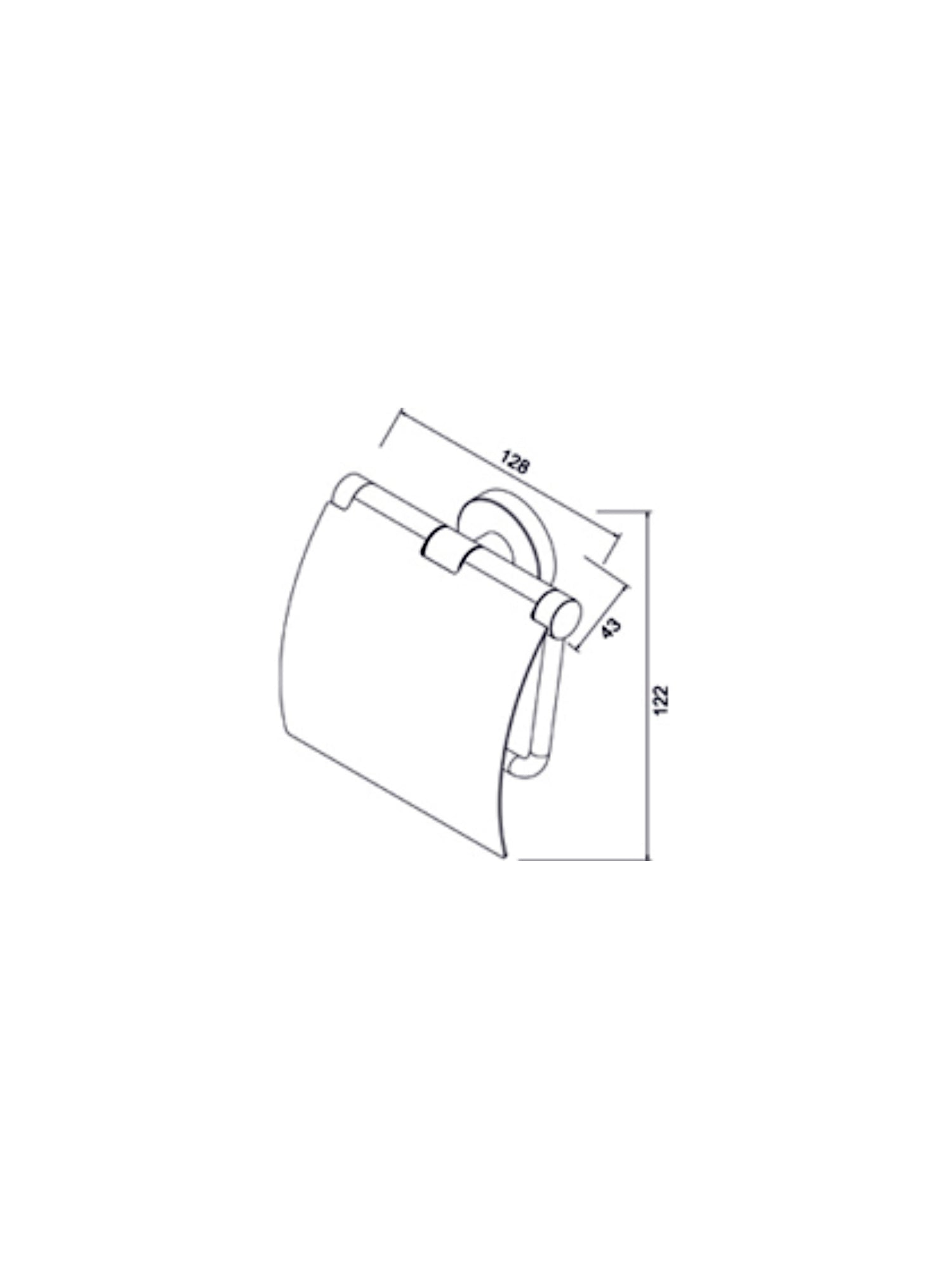 Nemox Toilet Paper Holder w/ Cover #6508-02