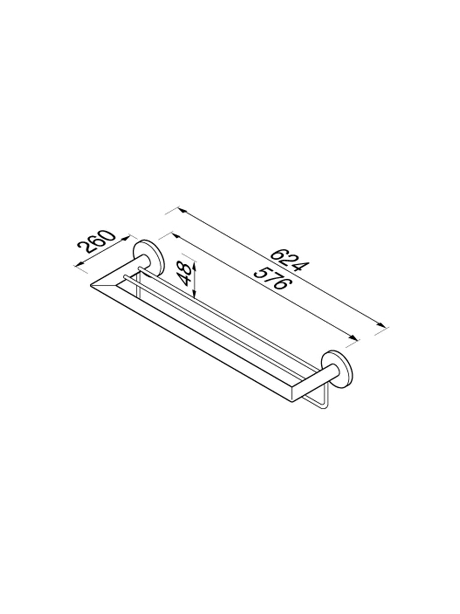 Nemox Towel Supply Shelf w/ Rail #6552-02
