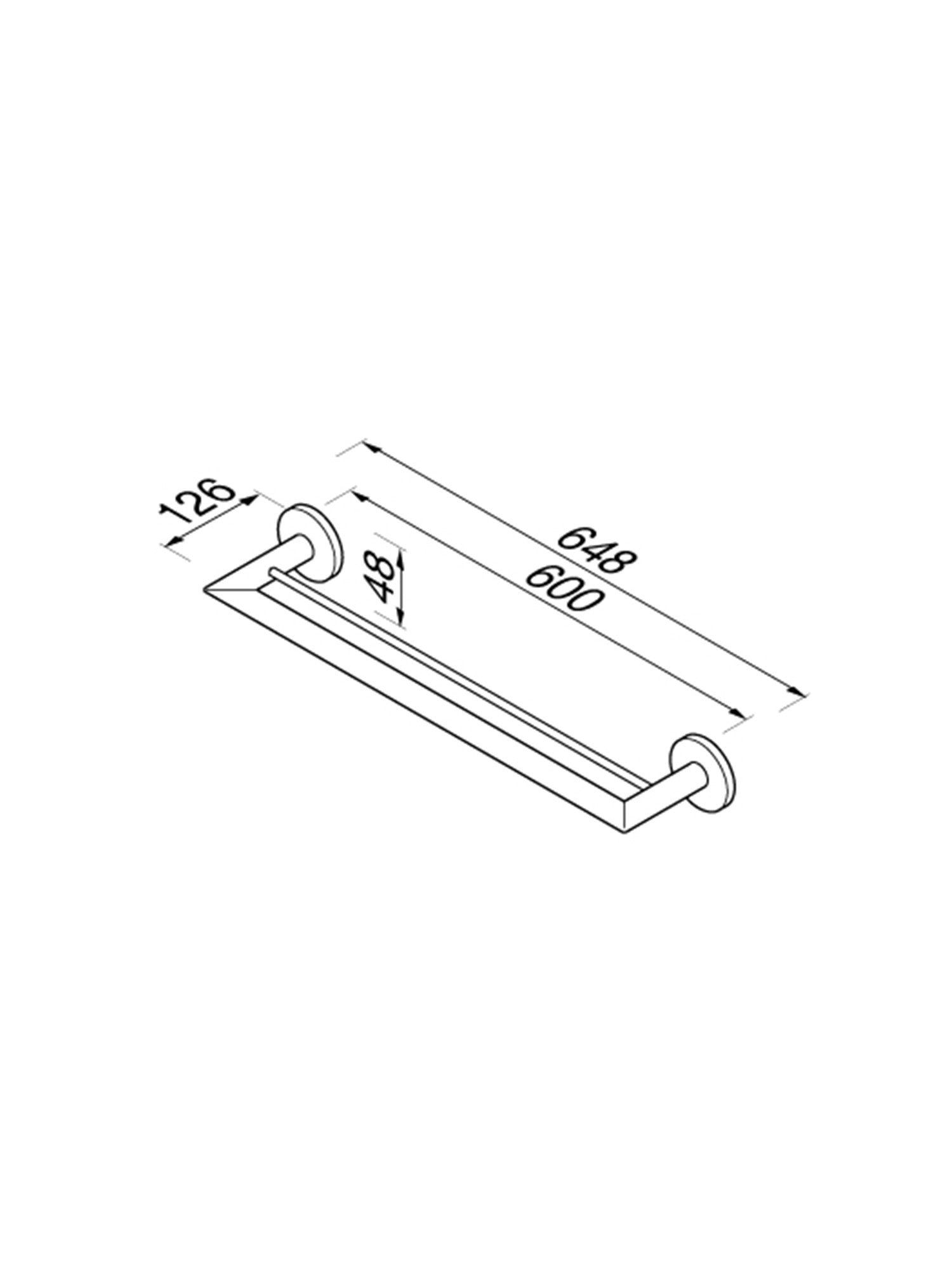 Nemox Double Towel Rail #6556-02-60