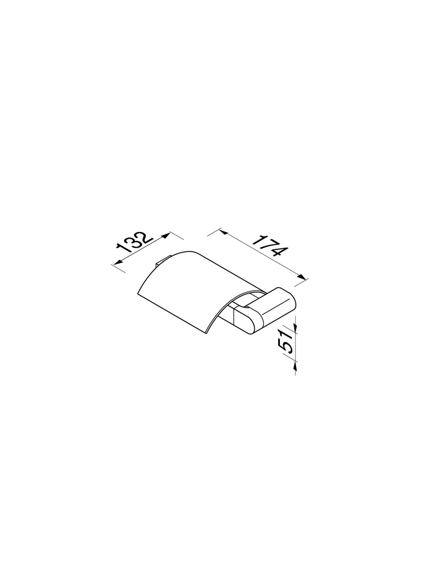 Wynk Paper Holder w/ Cover (Left) #4508-02-L