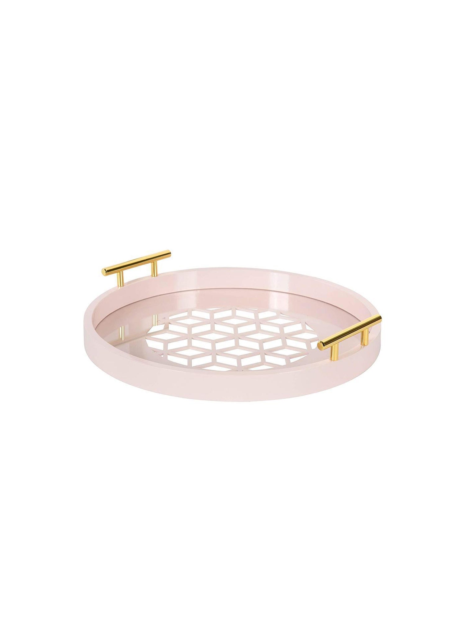 Hemsley Geometric Cut Round Tray in 3 Colours