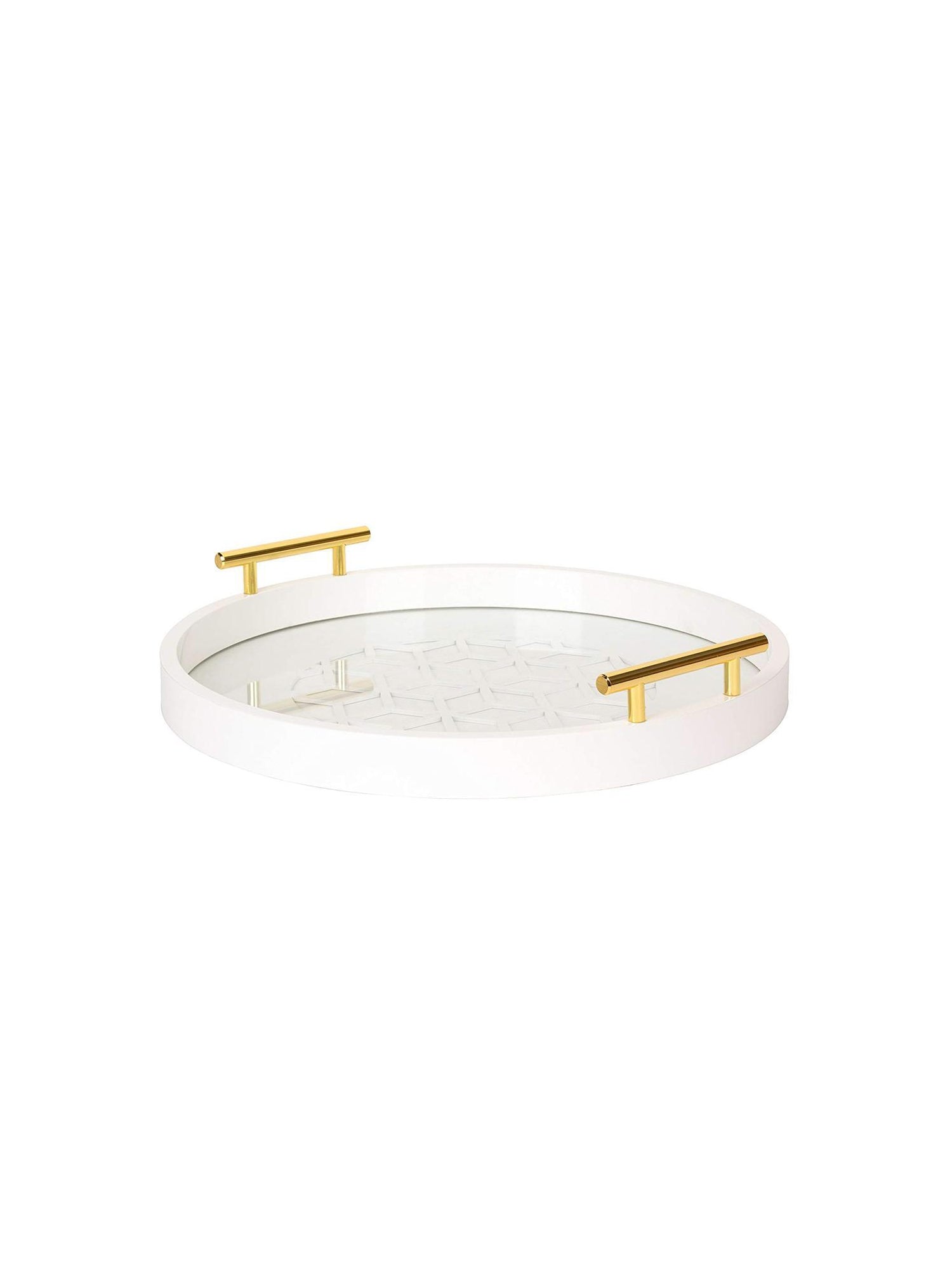Hemsley Geometric Cut Round Tray in 3 Colours