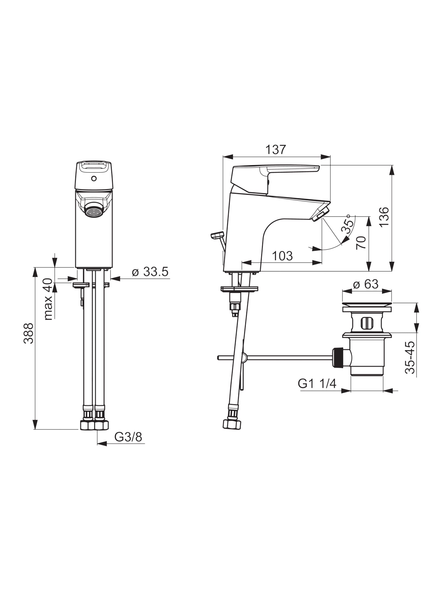 HansaPolo Single Lever Basin Mixer 5140 2293