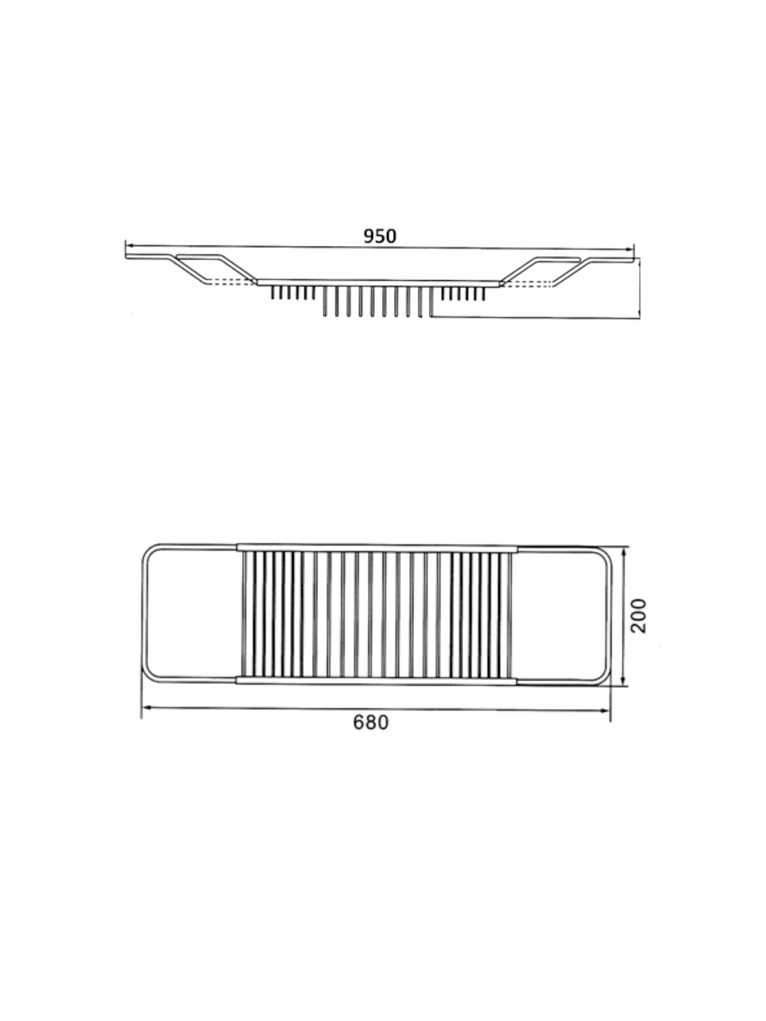 Klear Bath Tub Basket #JM-122413