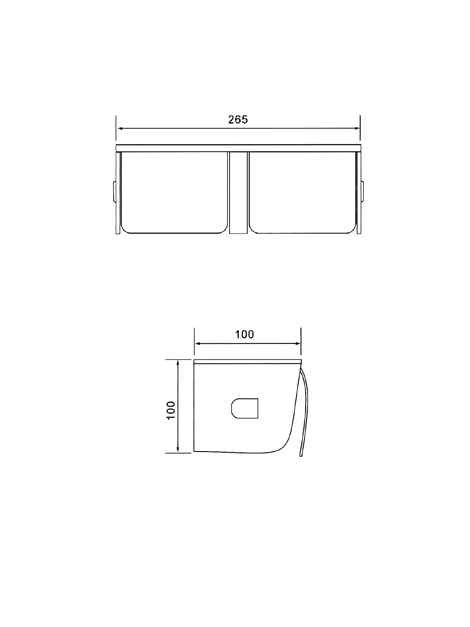 Klear Double Toilet Paper Holder w/ Cover #JM-8302