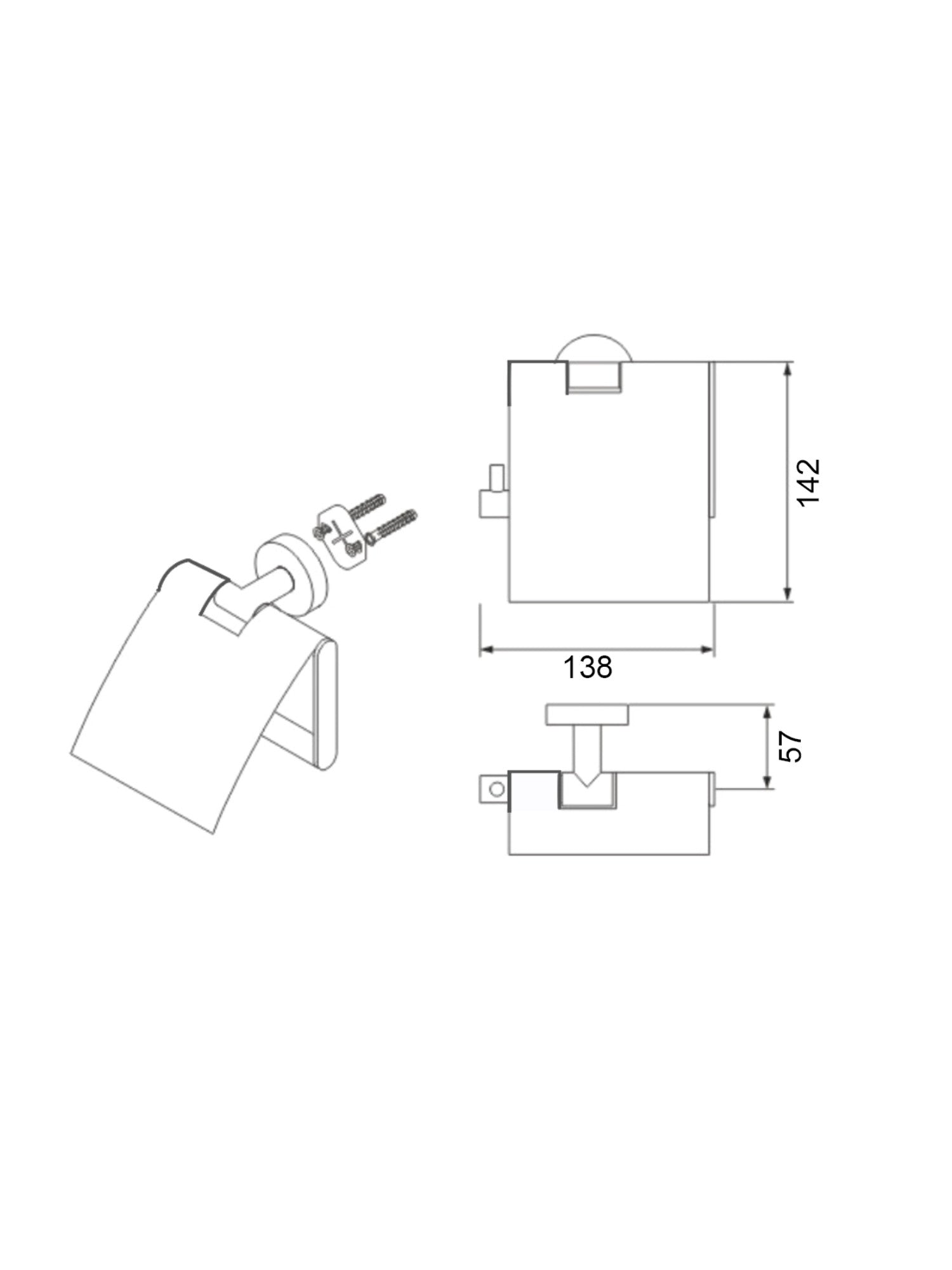 Klear Paper Holder w/Cover #JM-870