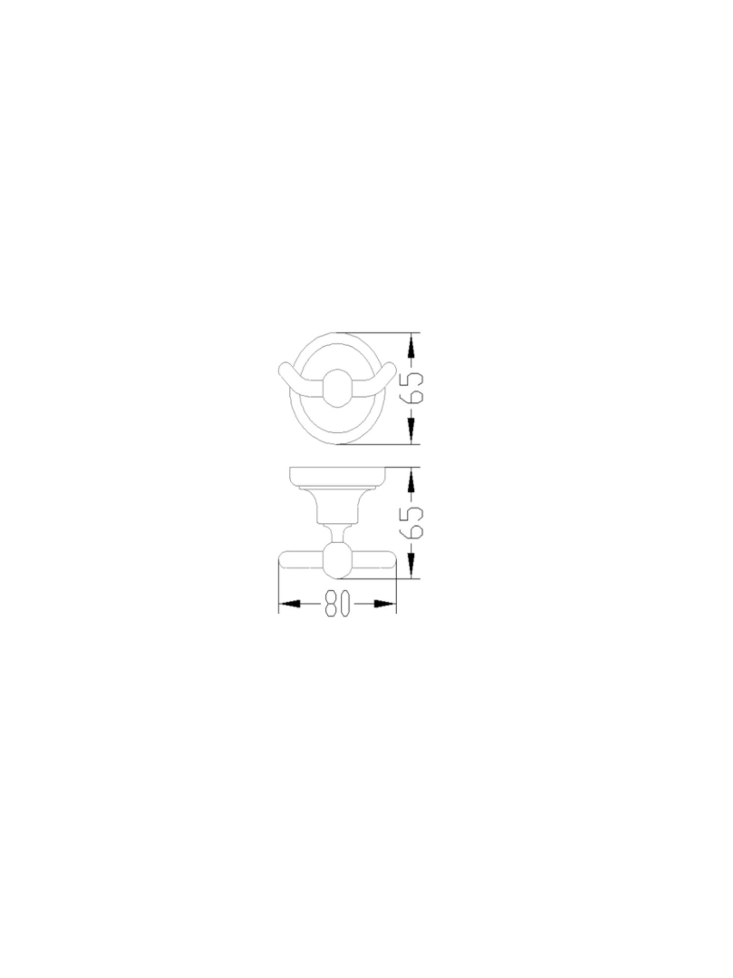 Klear Double Robe Hook #JM-BE32