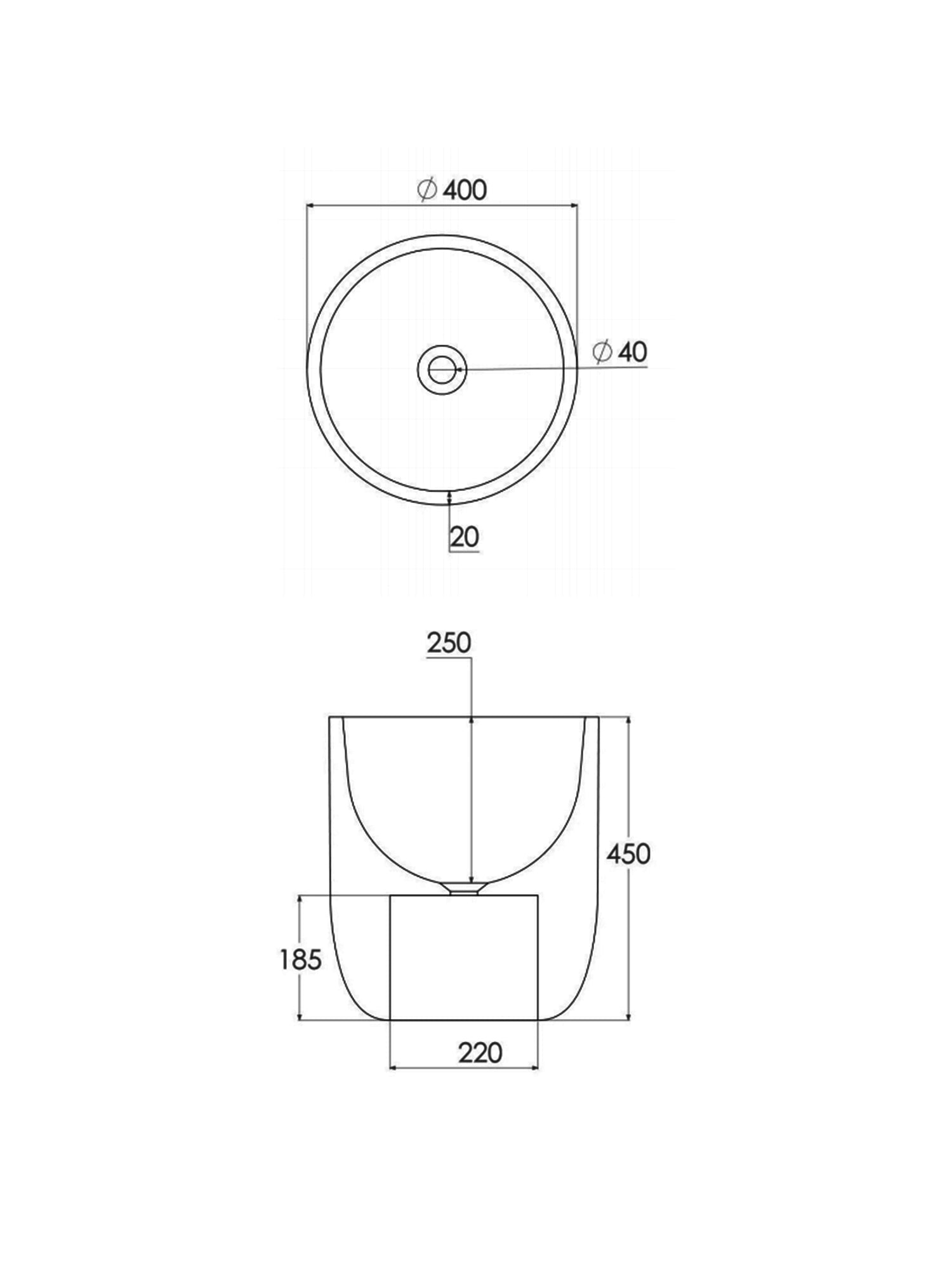Flow Freestanding Basin #SWMBAS73