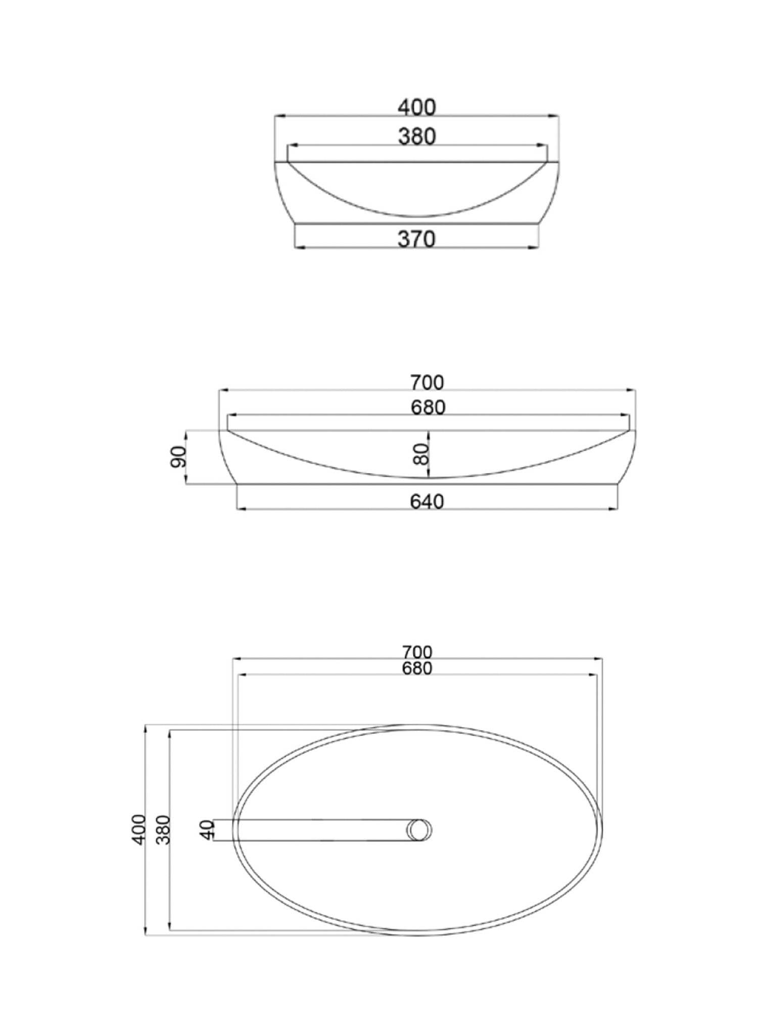 Maya Countertop Basin #SWMBAS48