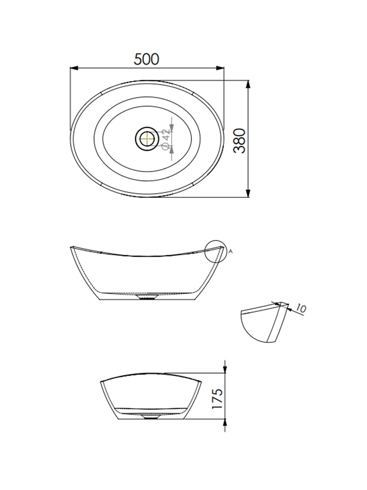Rio Countertop Basin Large #SWMBAS75