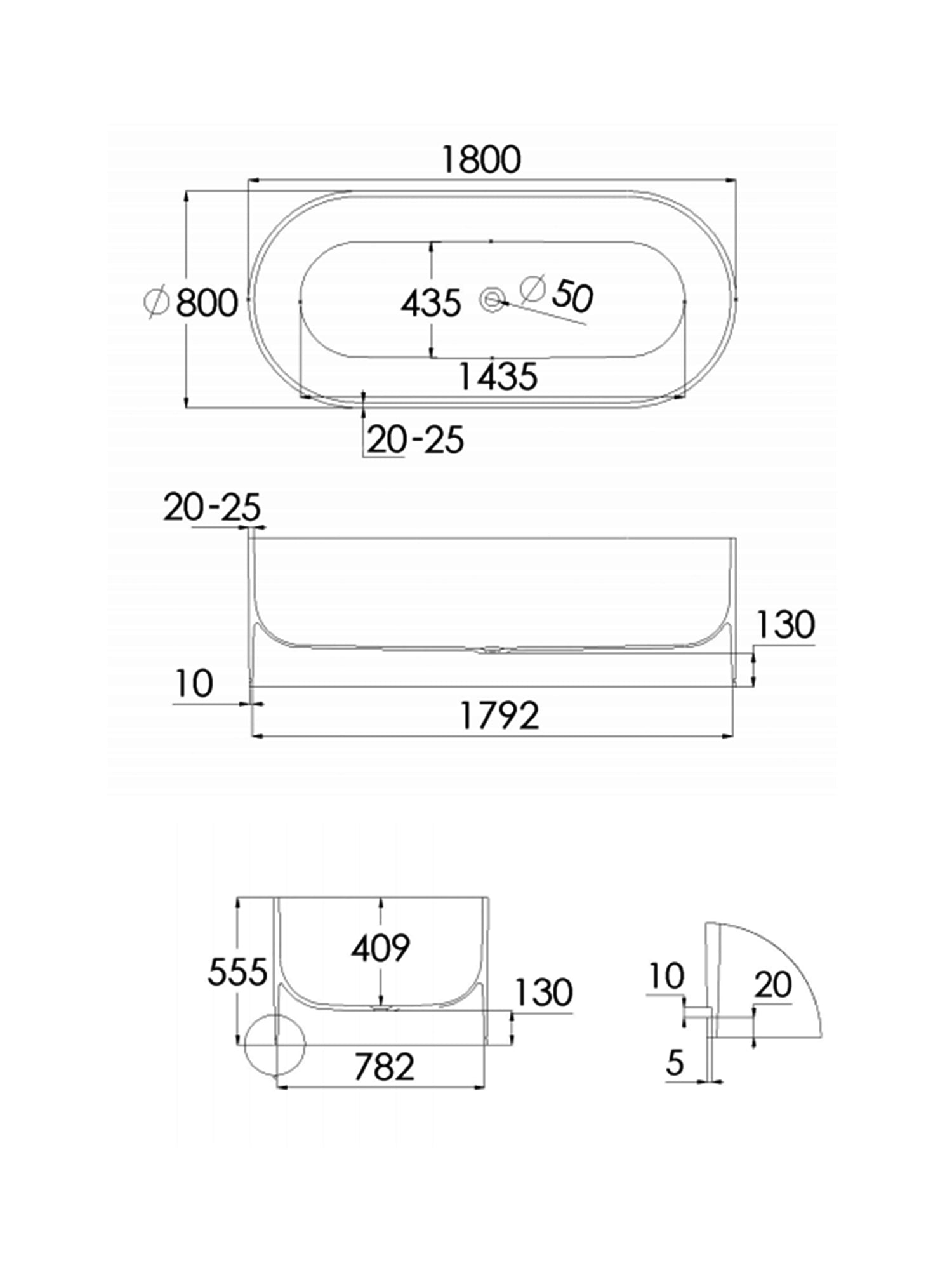 Soho Freestanding Bathtub #SBM068