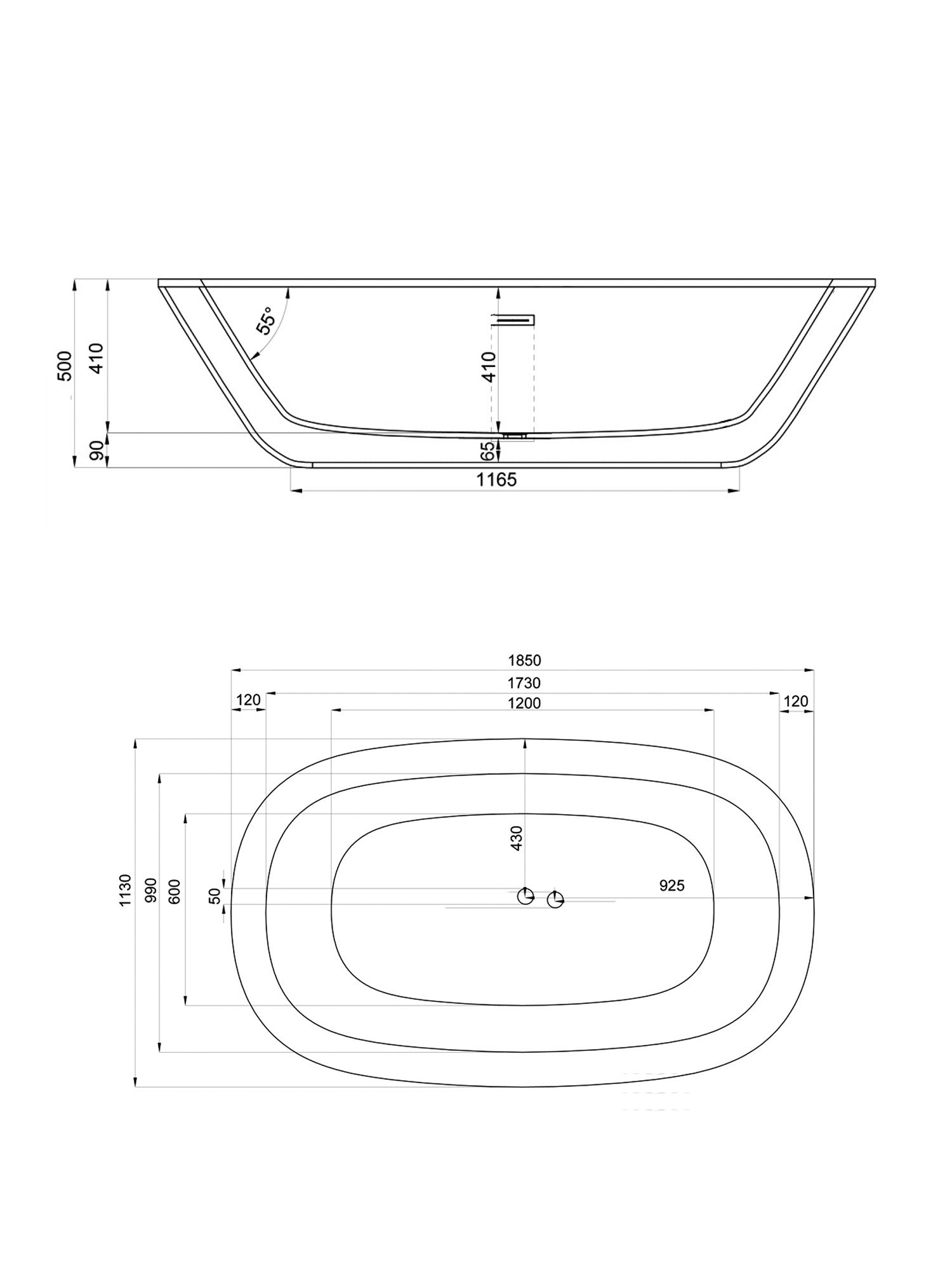 Acanthus Freestanding Bathtub #SBM033 (Export)