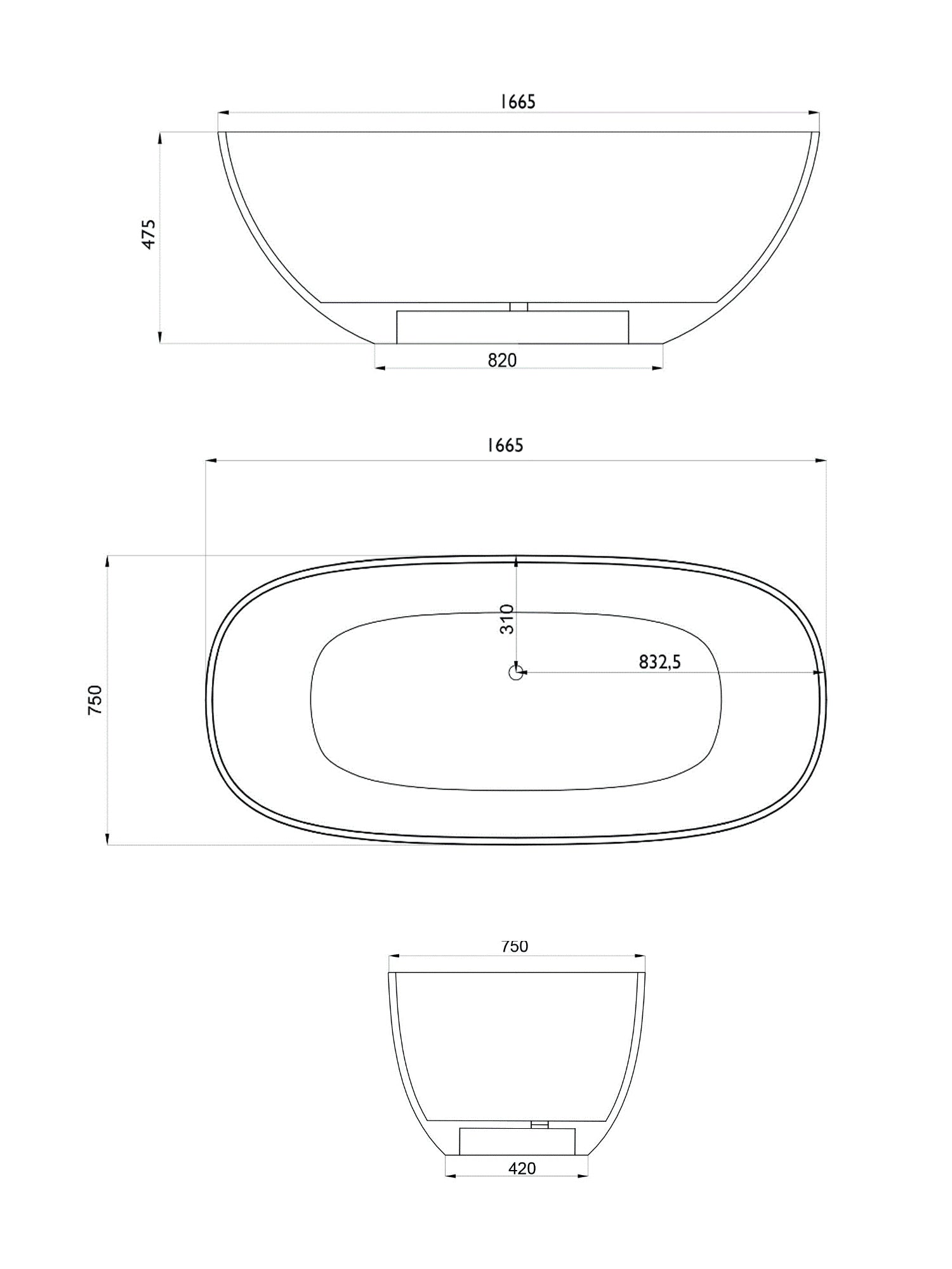 Amsterdam Freestanding Bathtub #SBM060