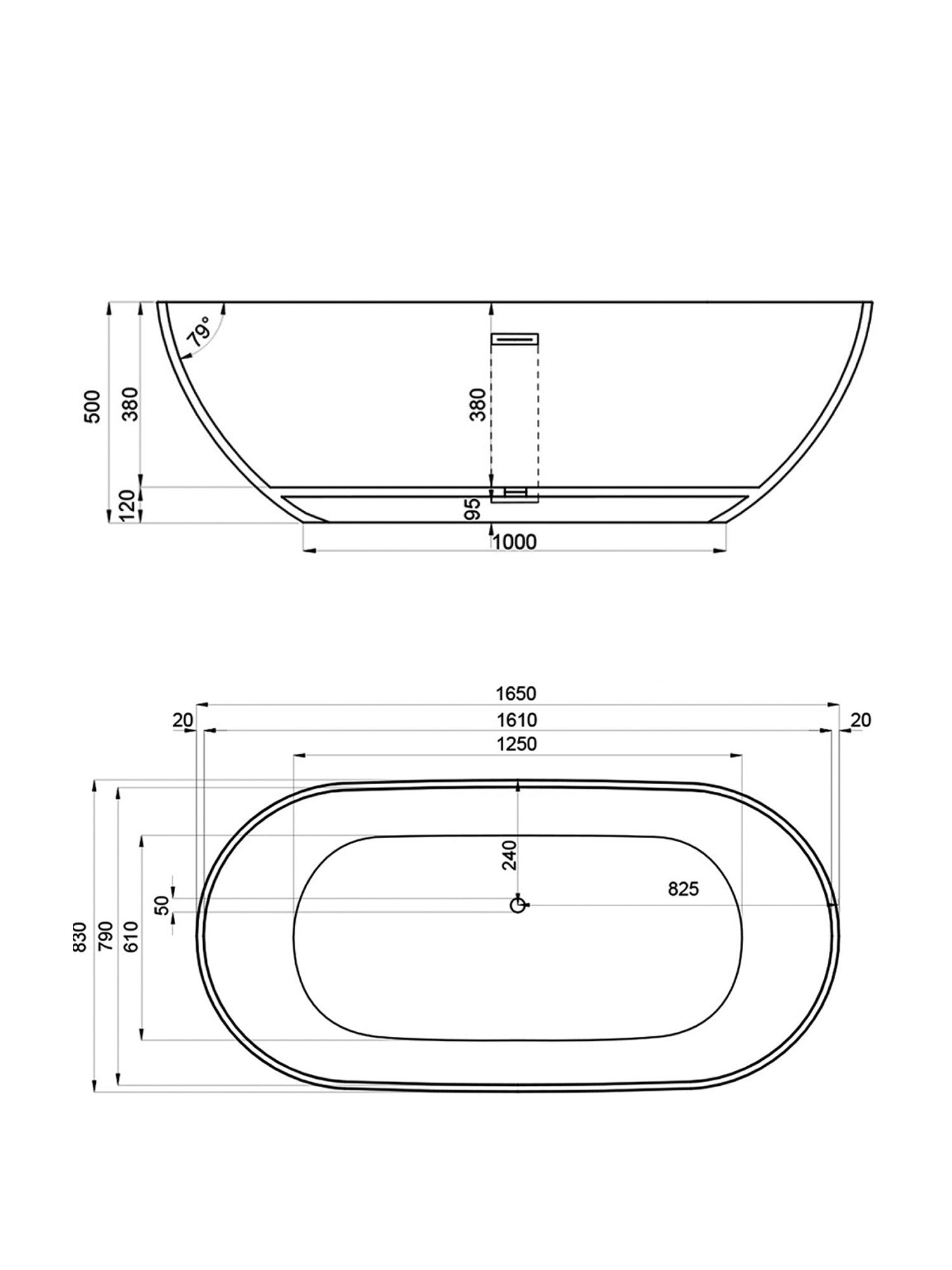 Dubai Freestanding Bathtub #SBM059 (Export)
