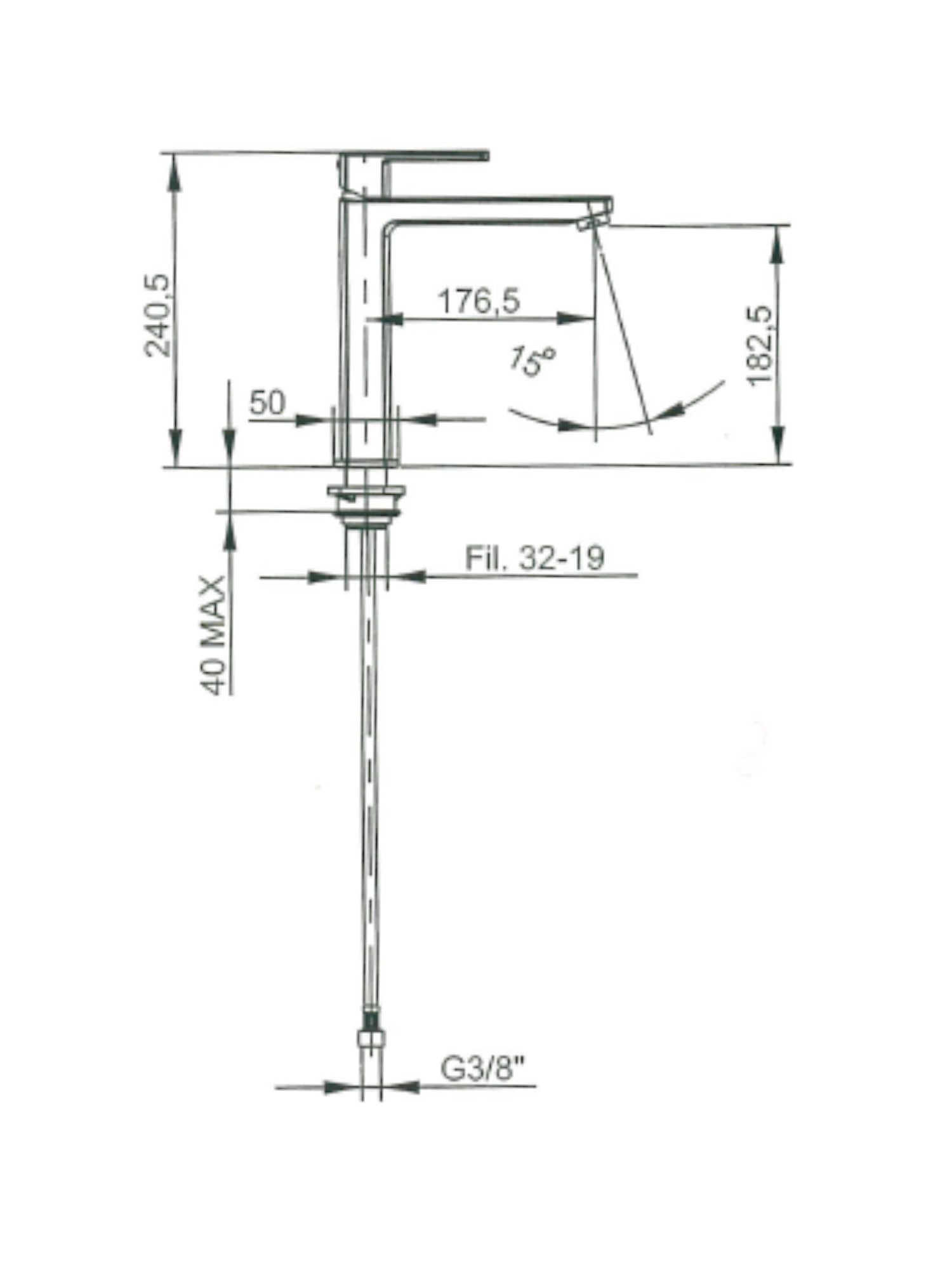 Modus Single Lever Tall Basin Mixer #52065