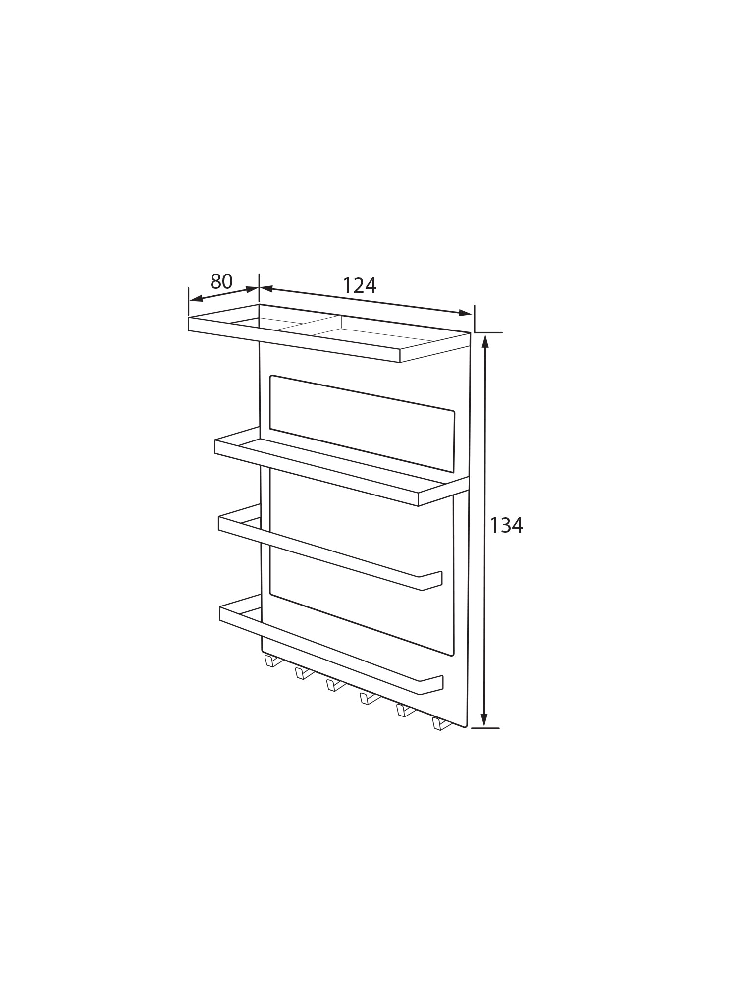 Hemsley Magnetic Kitchen Organizer - White