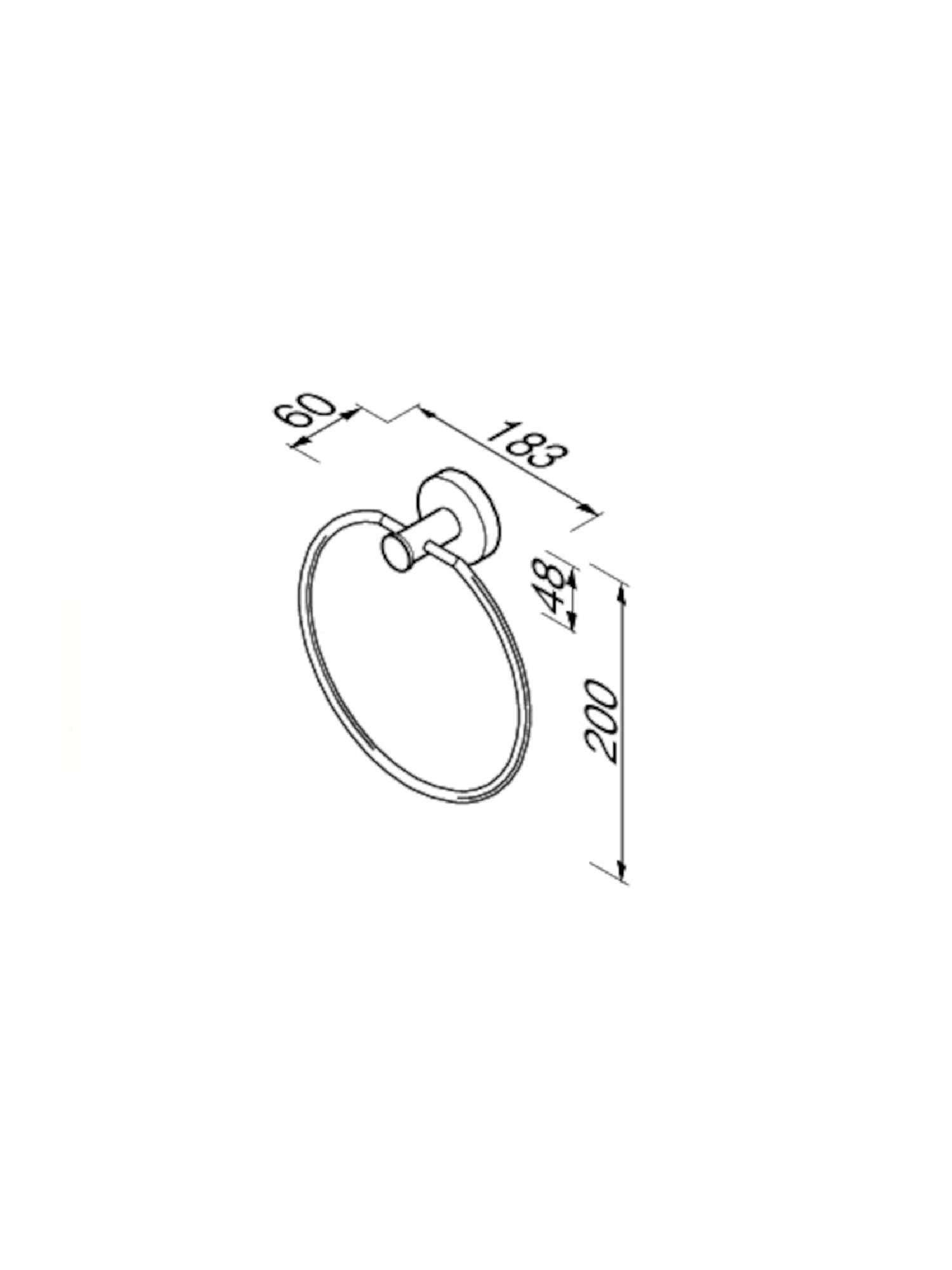 Nemox Black Towel Ring #6504-06
