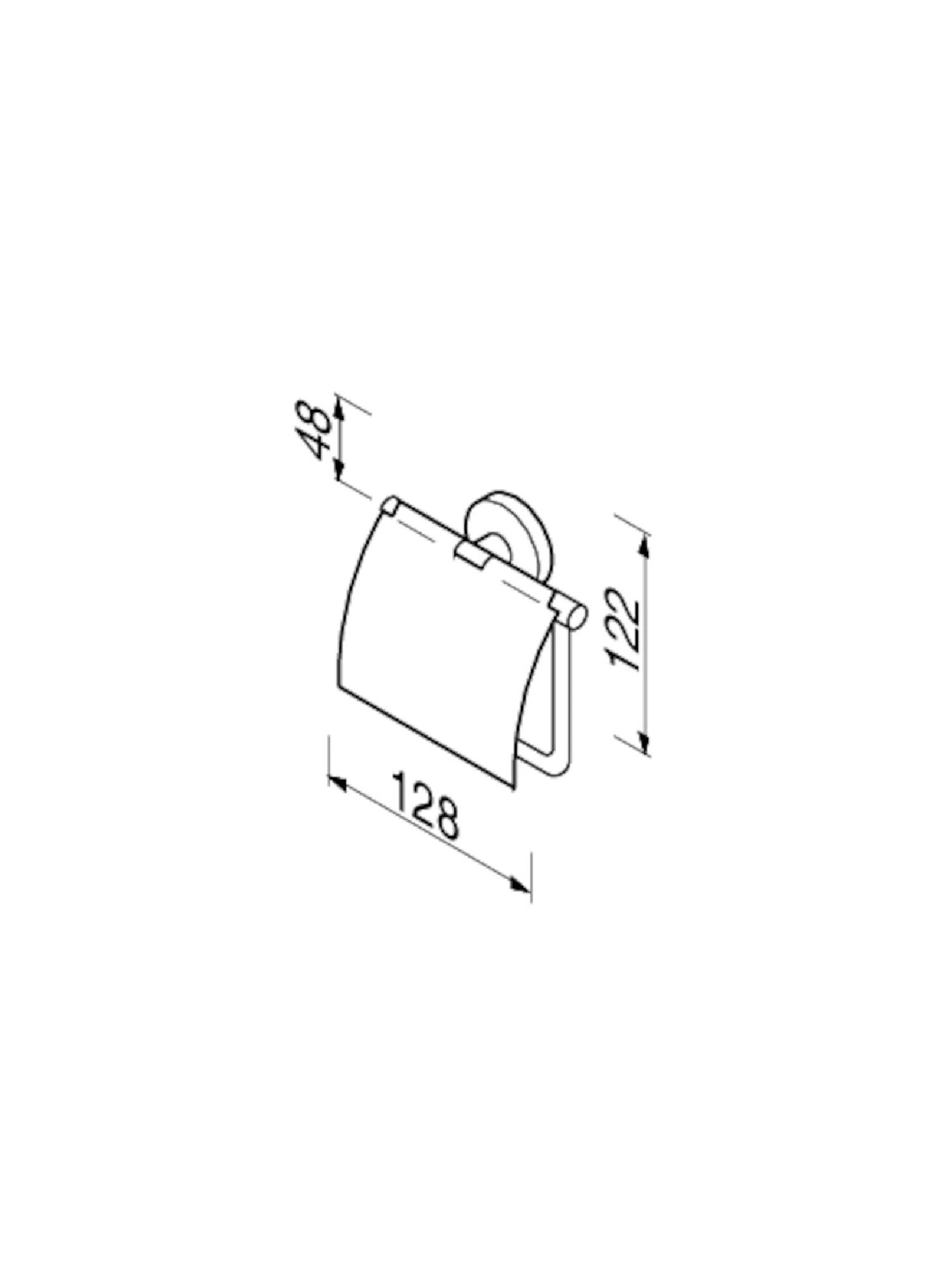 Nemox Black Toilet Roll Holder w/ Cover #6508-06