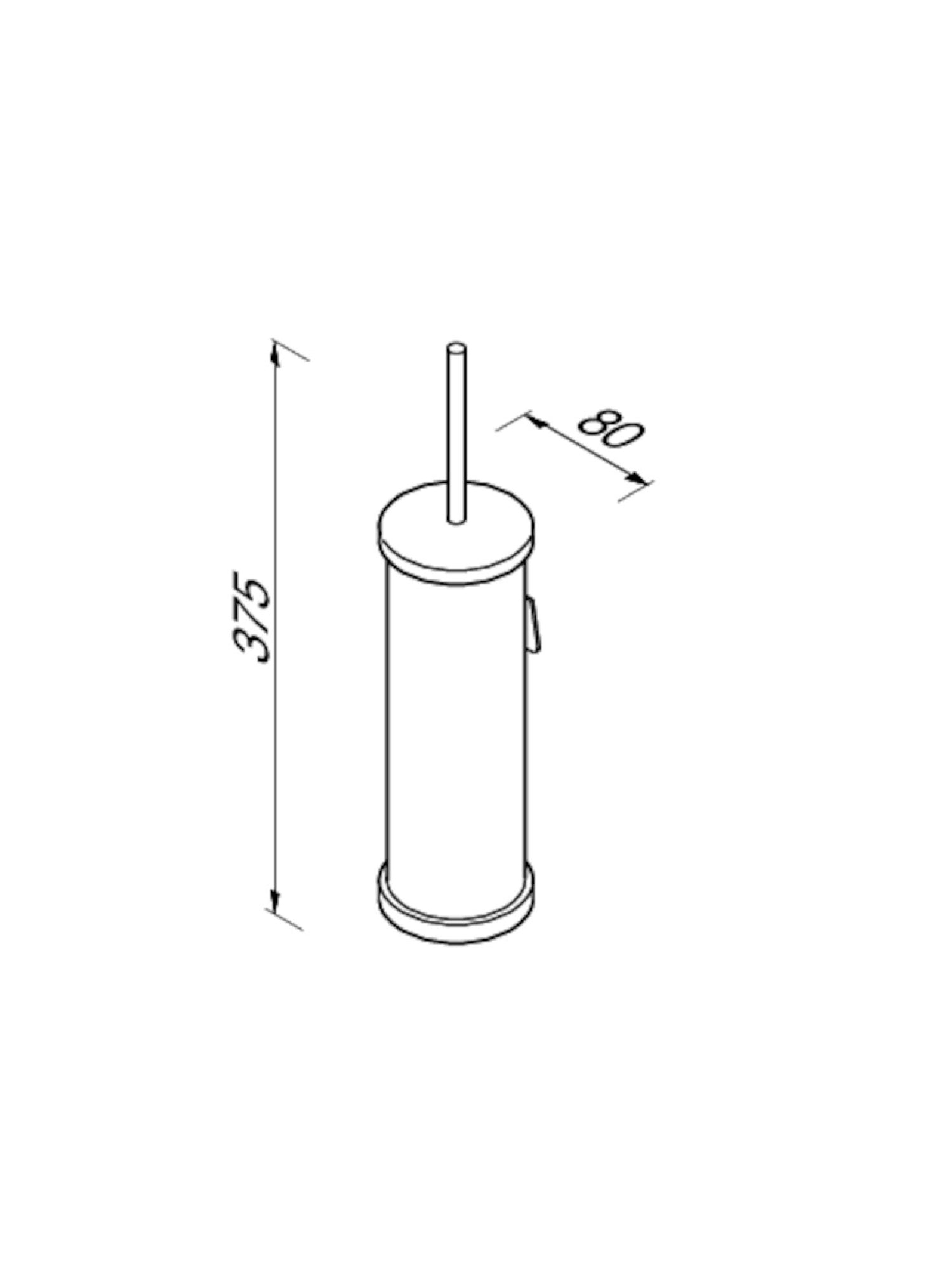 Nemox Black Toilet Brush Holder #6511-66