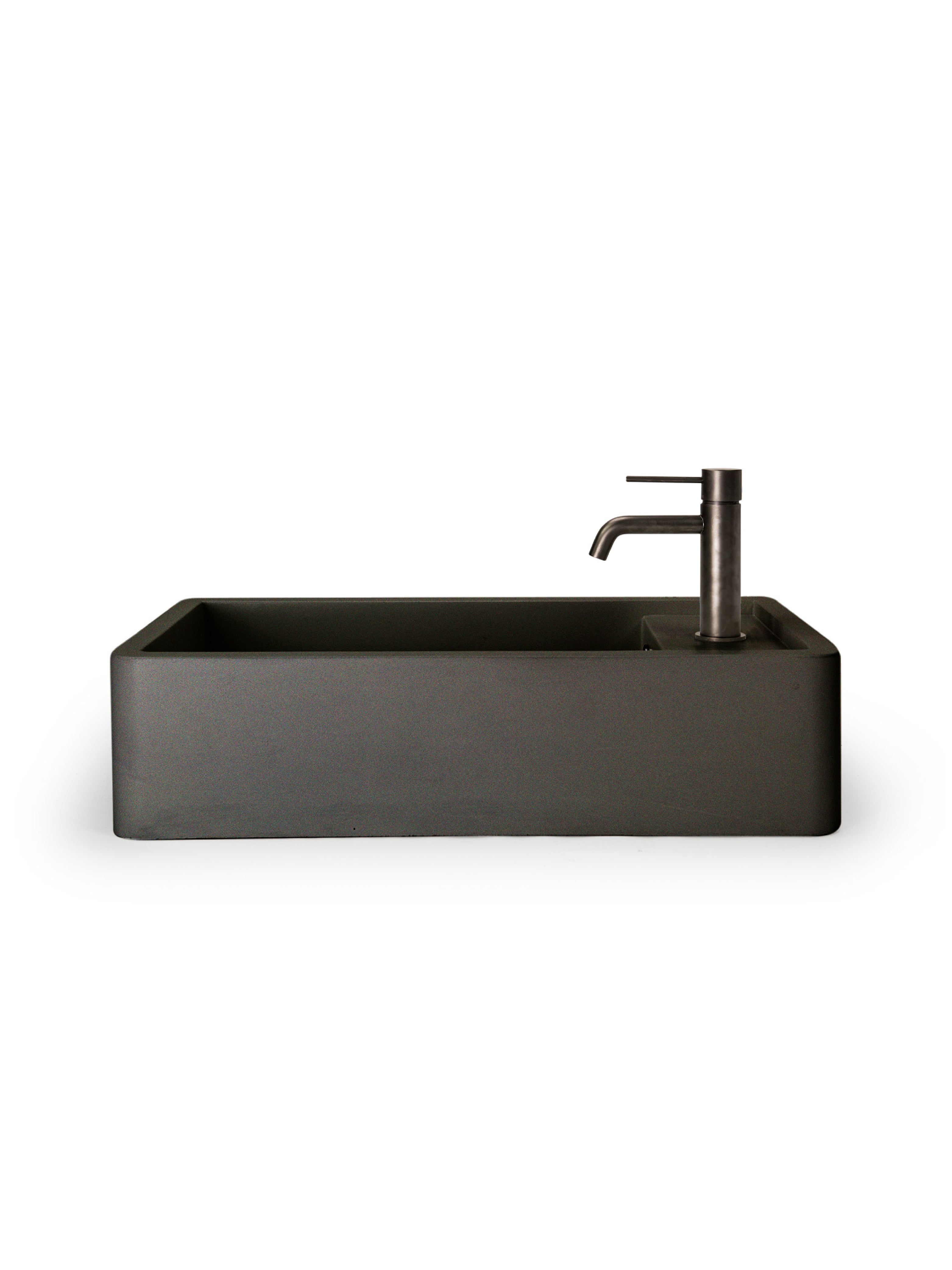 Shelf 02 Concrete Countertop Basin w/ Tap Hole & Overflow Kit