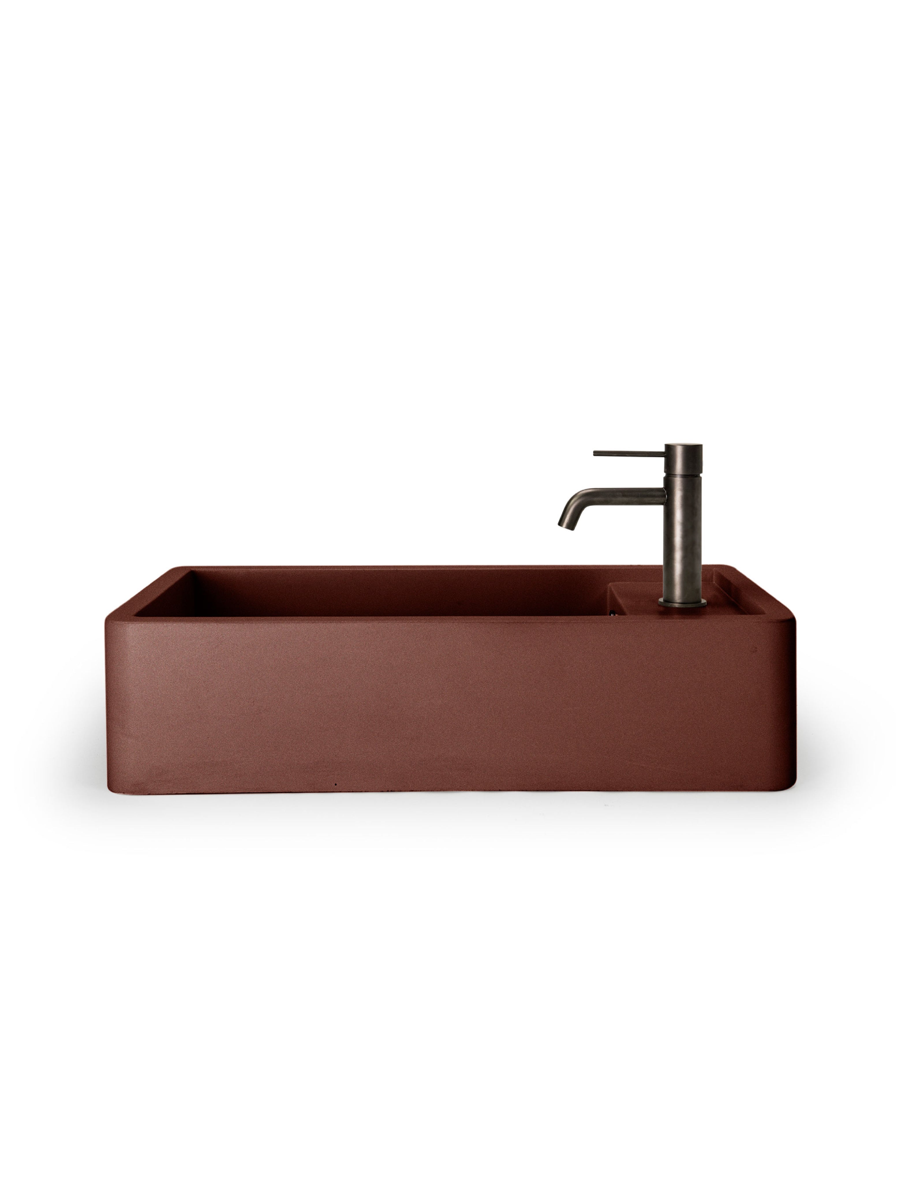 Shelf 02 Concrete Countertop Basin w/ Tap Hole & Overflow Kit