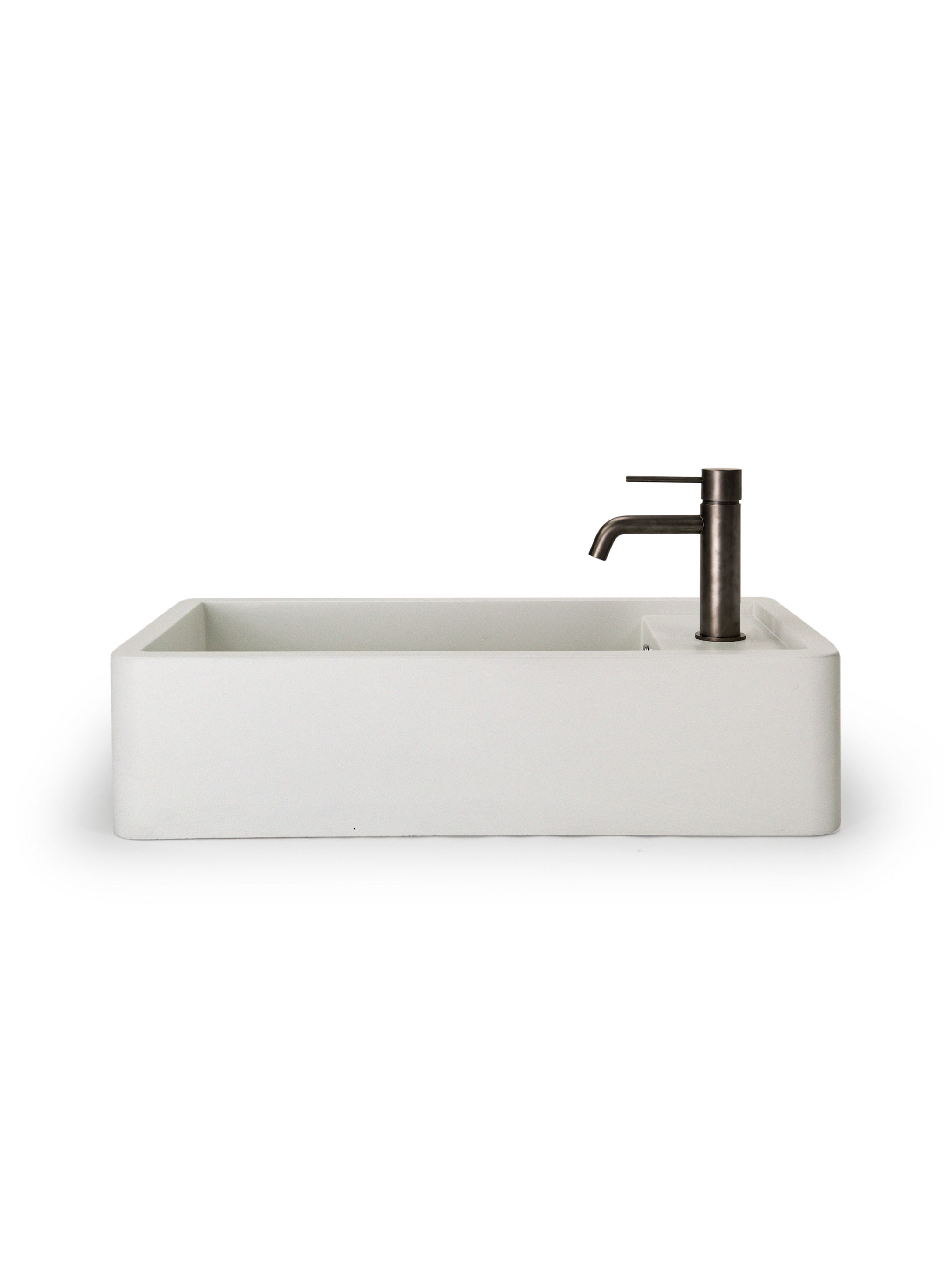Shelf 02 Concrete Countertop Basin w/ Tap Hole & Overflow Kit