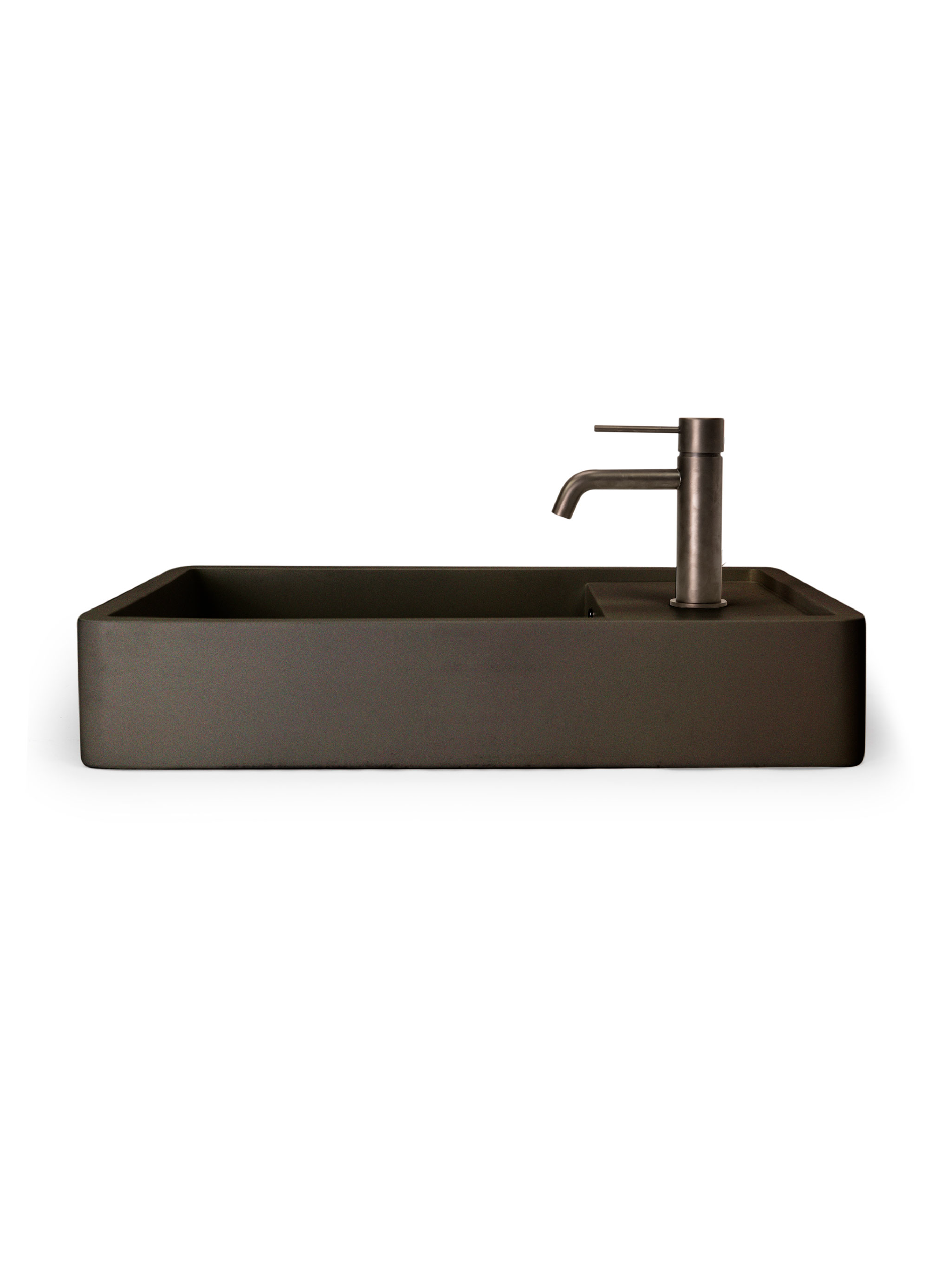 Shelf 03 Concrete Countertop basin w/ Tap Hole & Overflow Kit