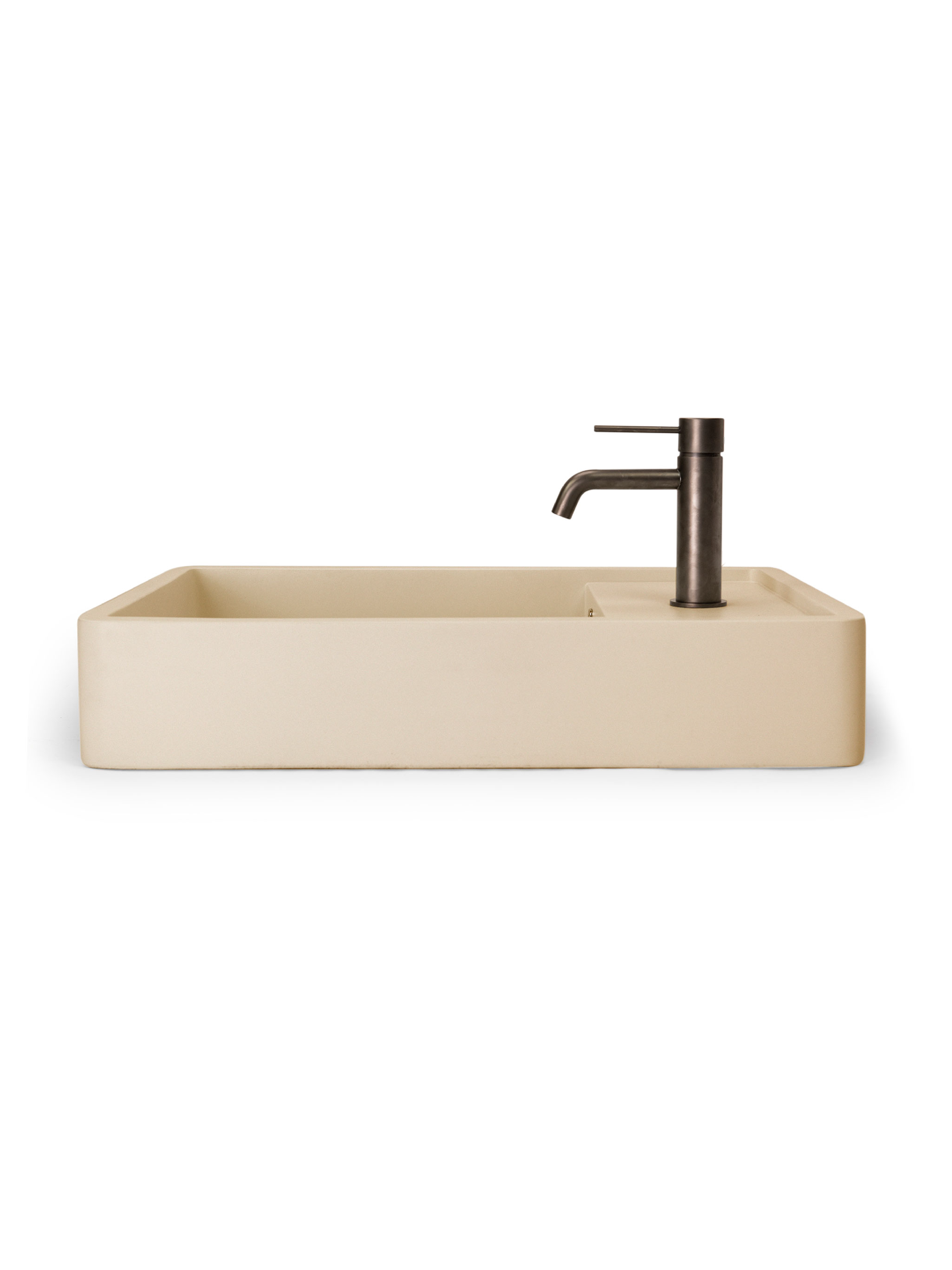 Shelf 03 Concrete Countertop basin w/ Tap Hole & Overflow Kit