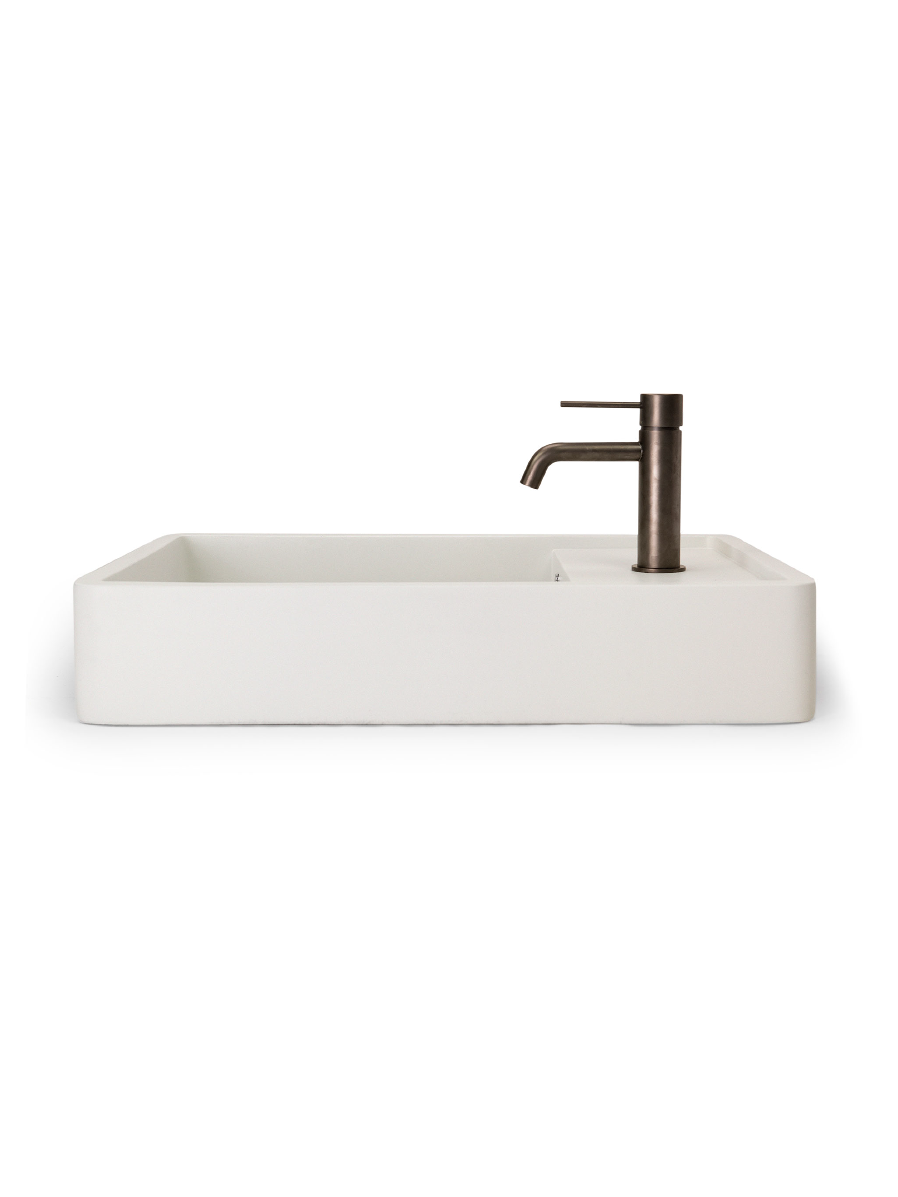 Shelf 03 Concrete Countertop basin w/ Tap Hole & Overflow Kit