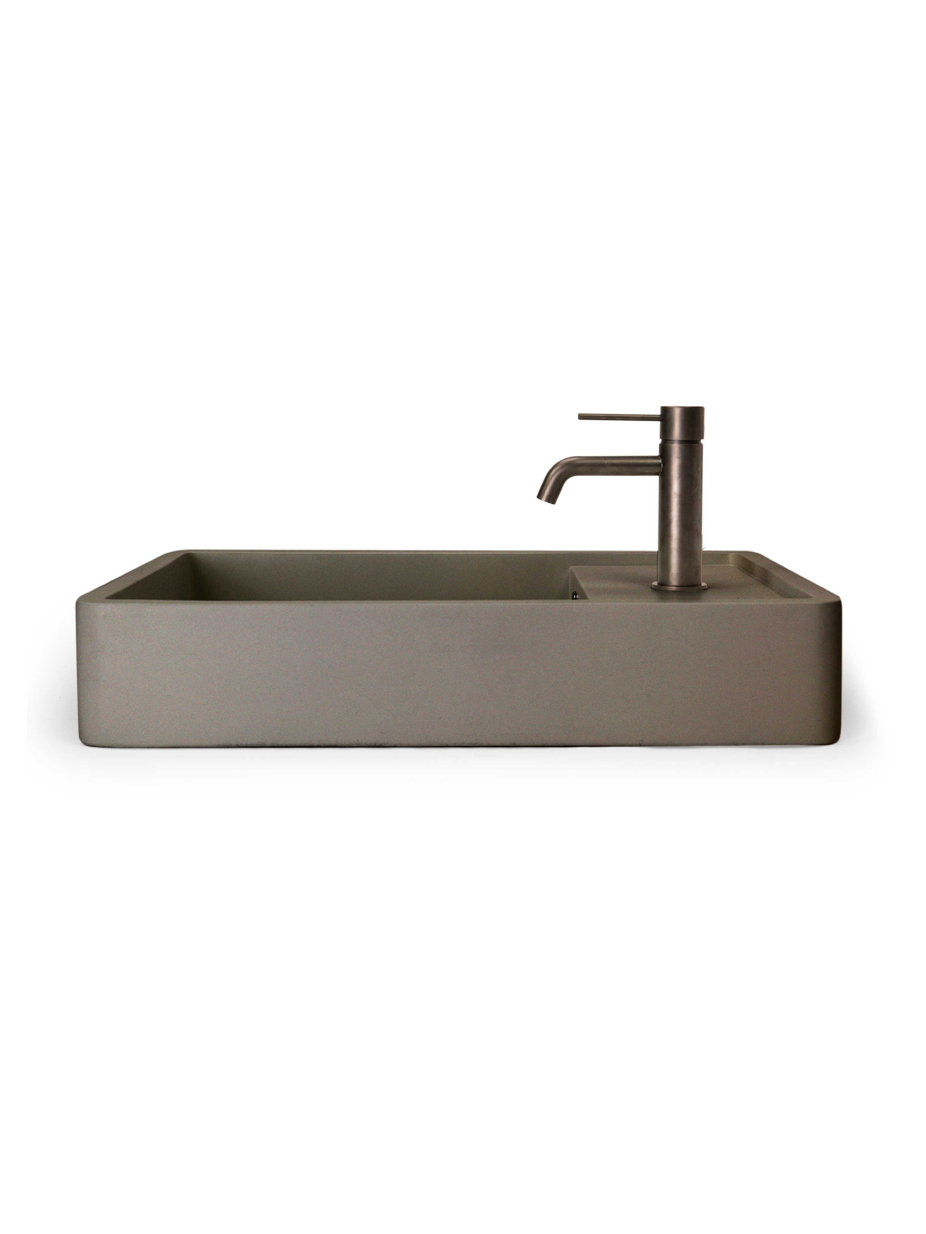 Shelf 03 Concrete Countertop basin w/ Tap Hole & Overflow Kit