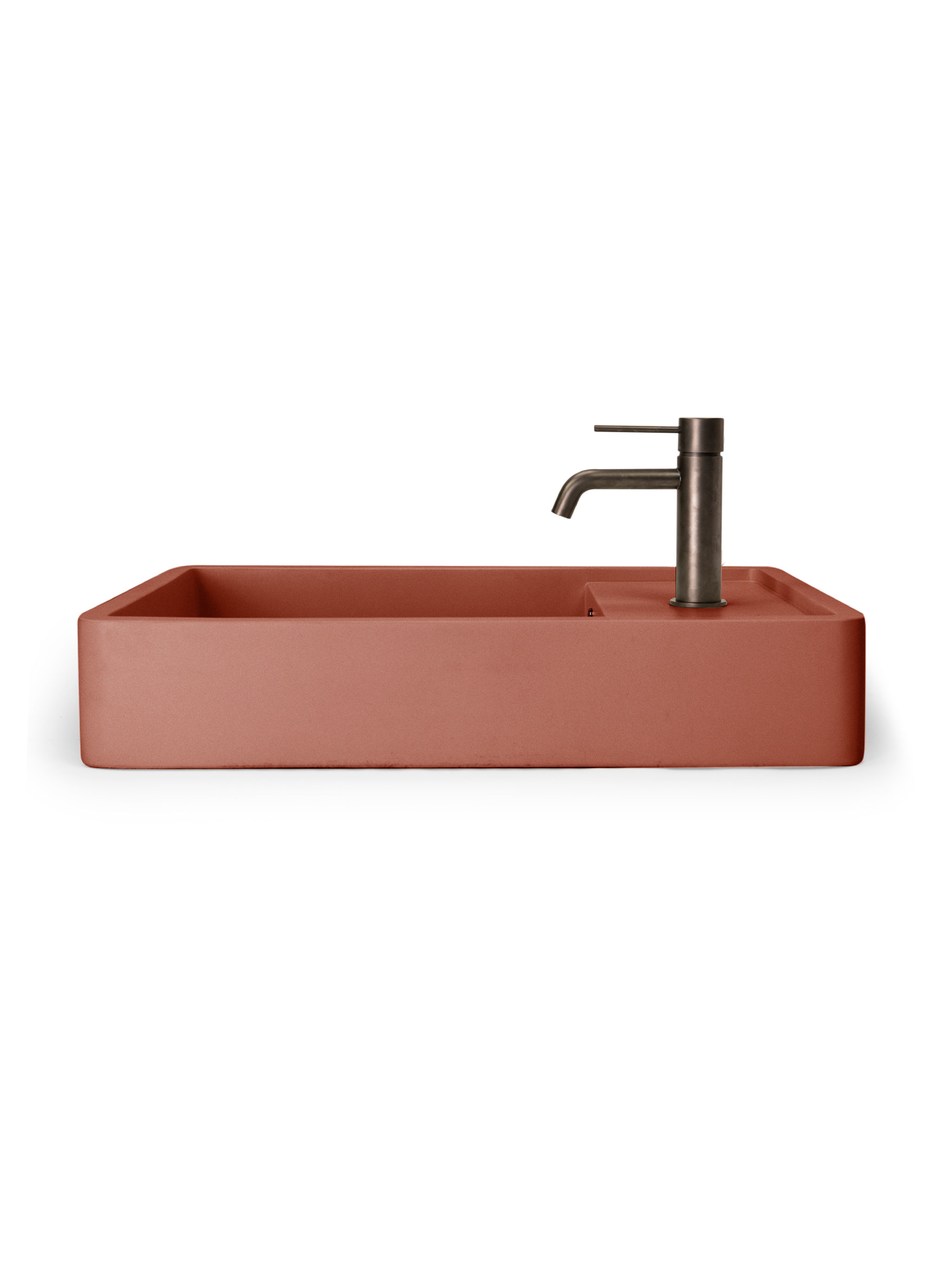 Shelf 03 Concrete Countertop basin w/ Tap Hole & Overflow Kit