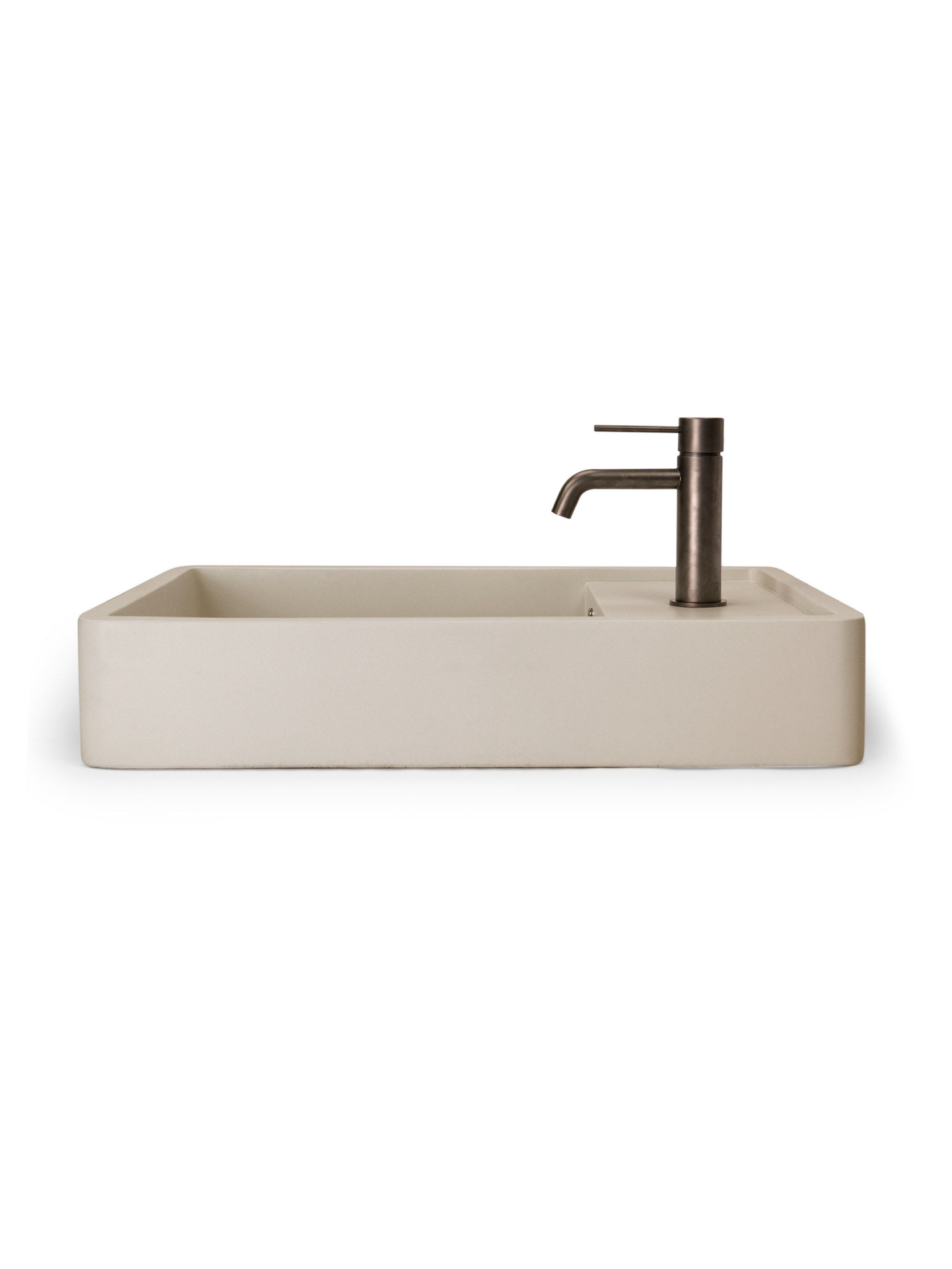 Shelf 03 Concrete Countertop basin w/ Tap Hole & Overflow Kit