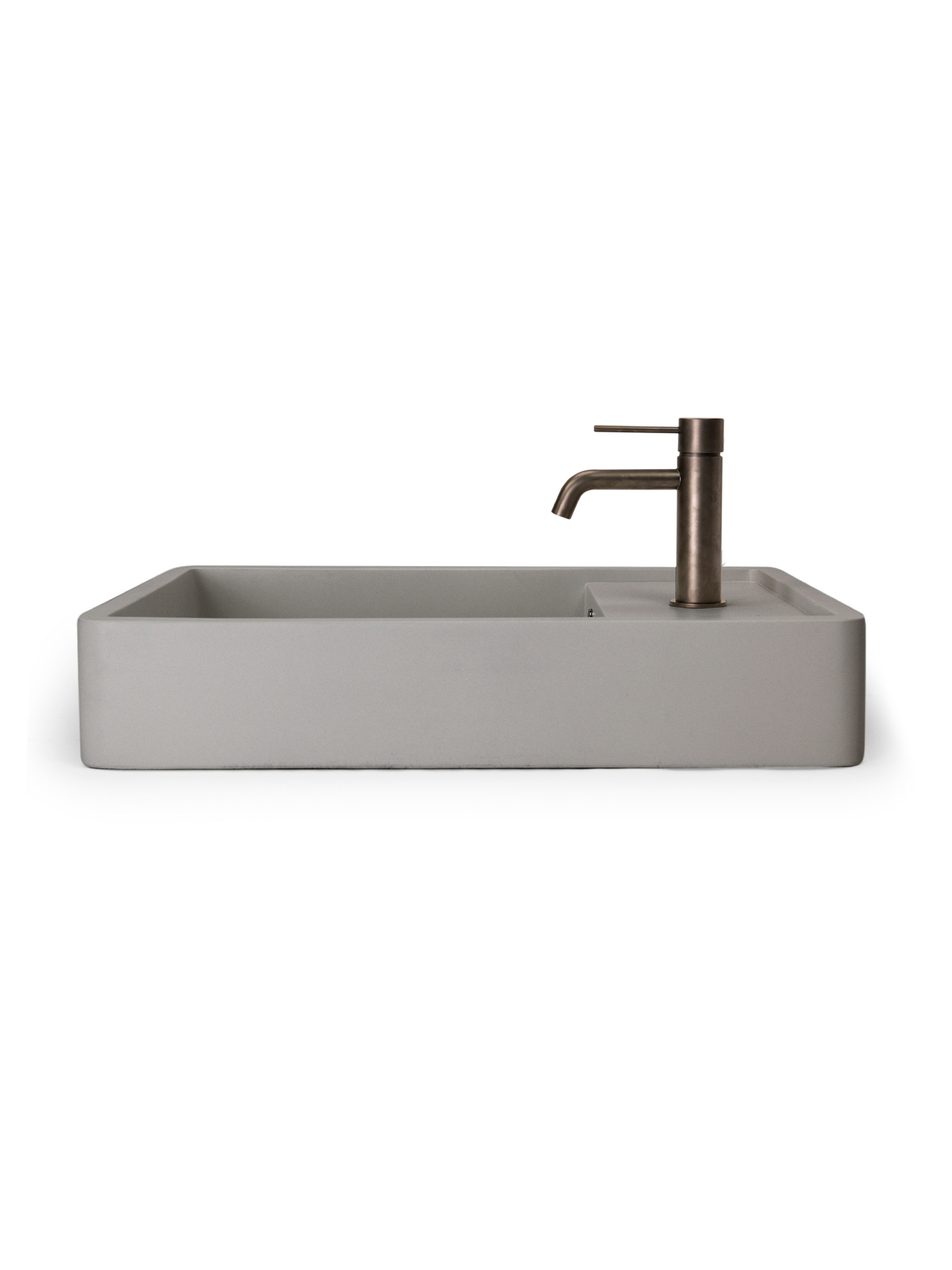 Shelf 03 Concrete Countertop basin w/ Tap Hole & Overflow Kit
