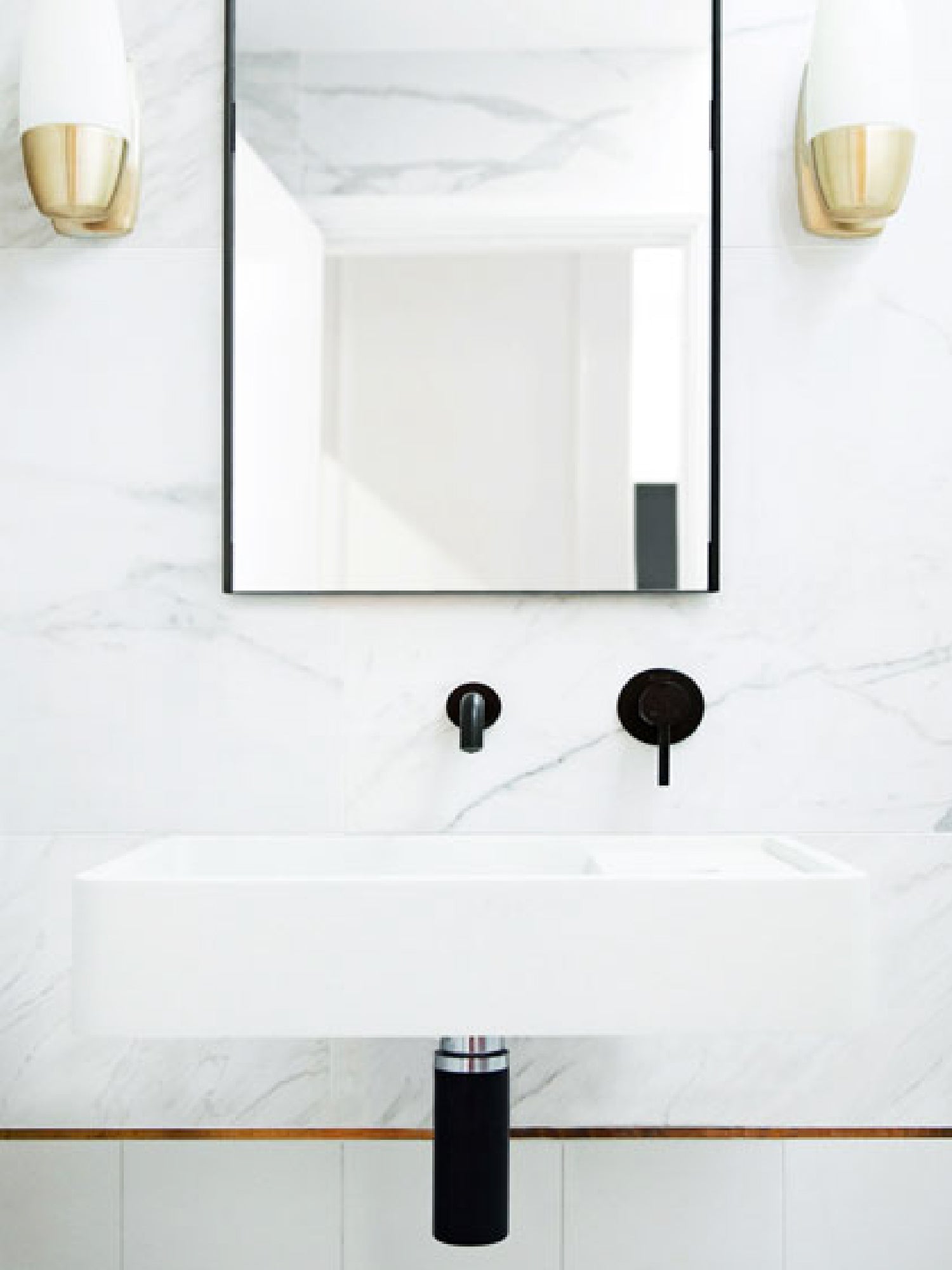 Shelf 03 Concrete Wall Hung Basin w/ Tap Hole & Overflow Kit