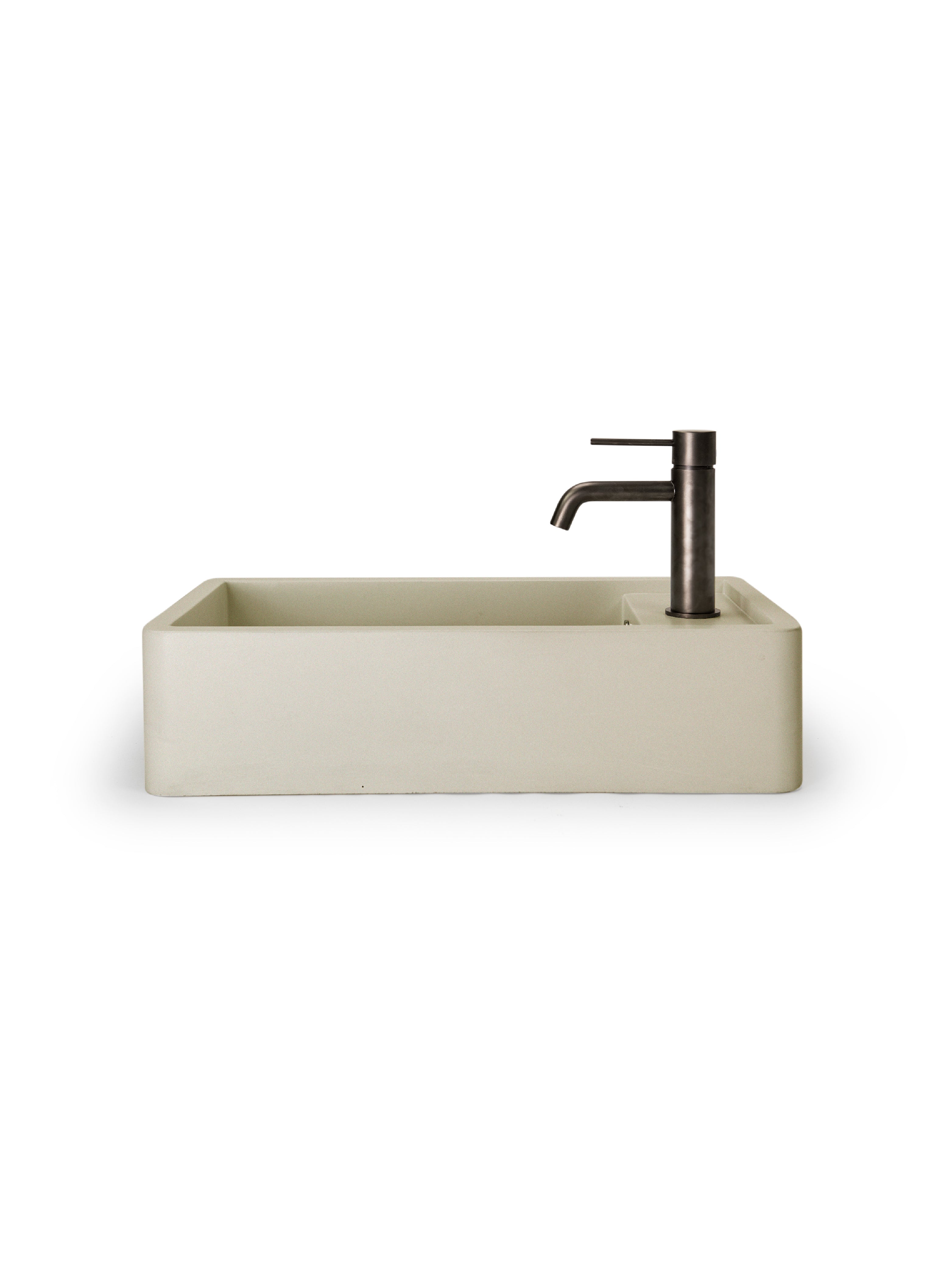 Shelf 01 Concrete Countertop Basin w/ Tap Hole & Overflow Kit