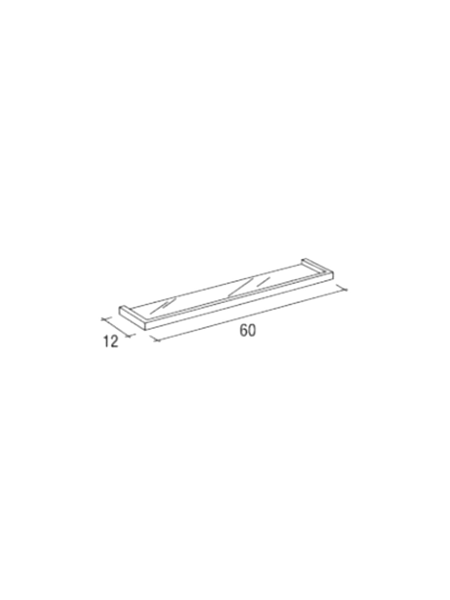 Flash Glass Shelf 60cm #L204