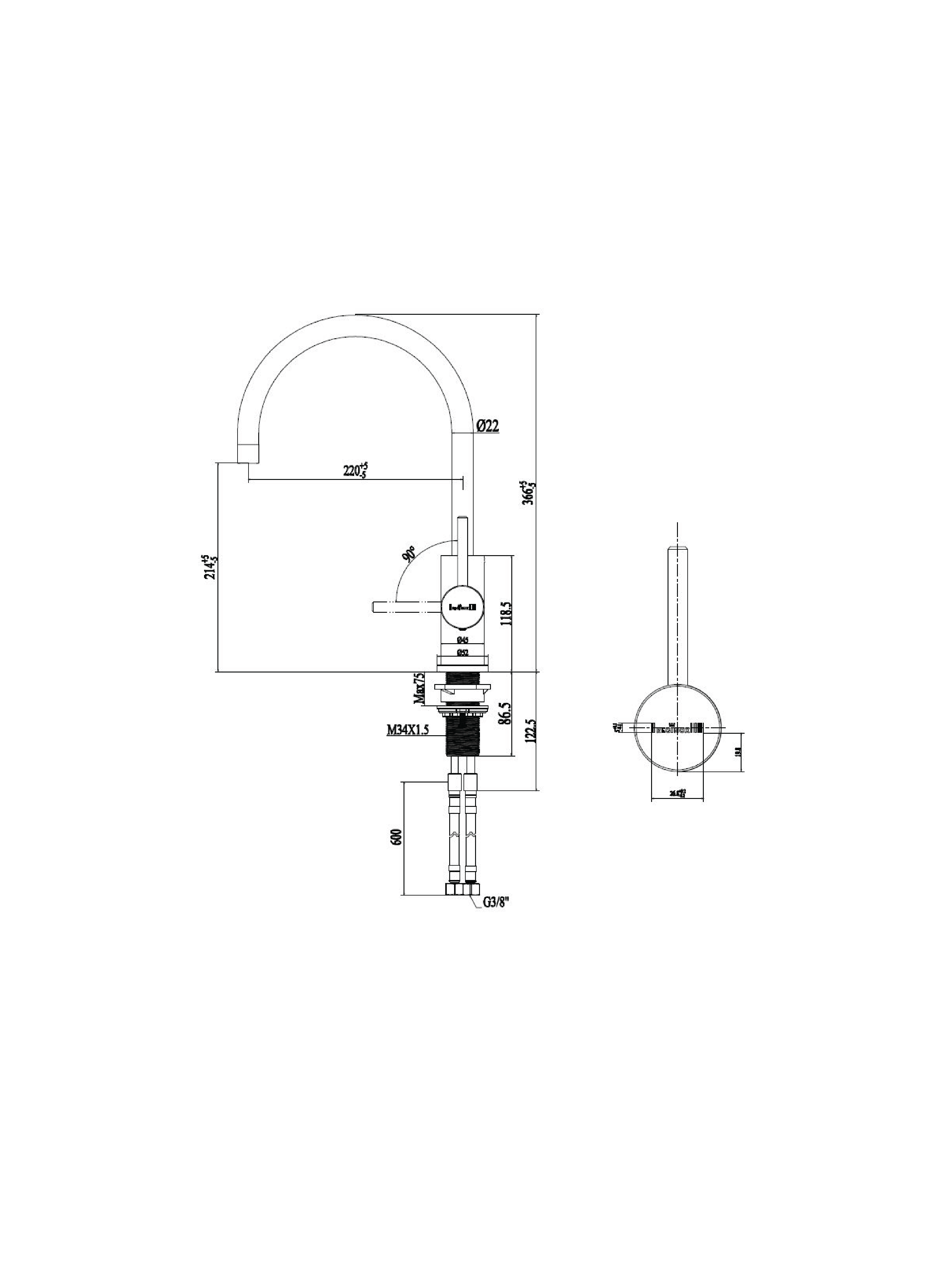 Reginox Spring Kitchen Sink Mixer – Stainless Steel