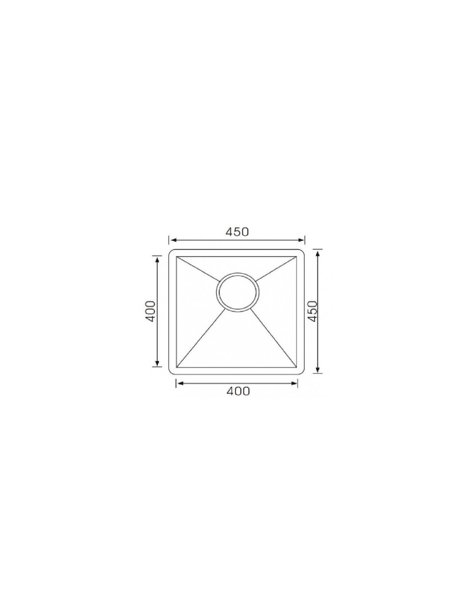 Single Bowl Kitchen Sink #SQM‐450