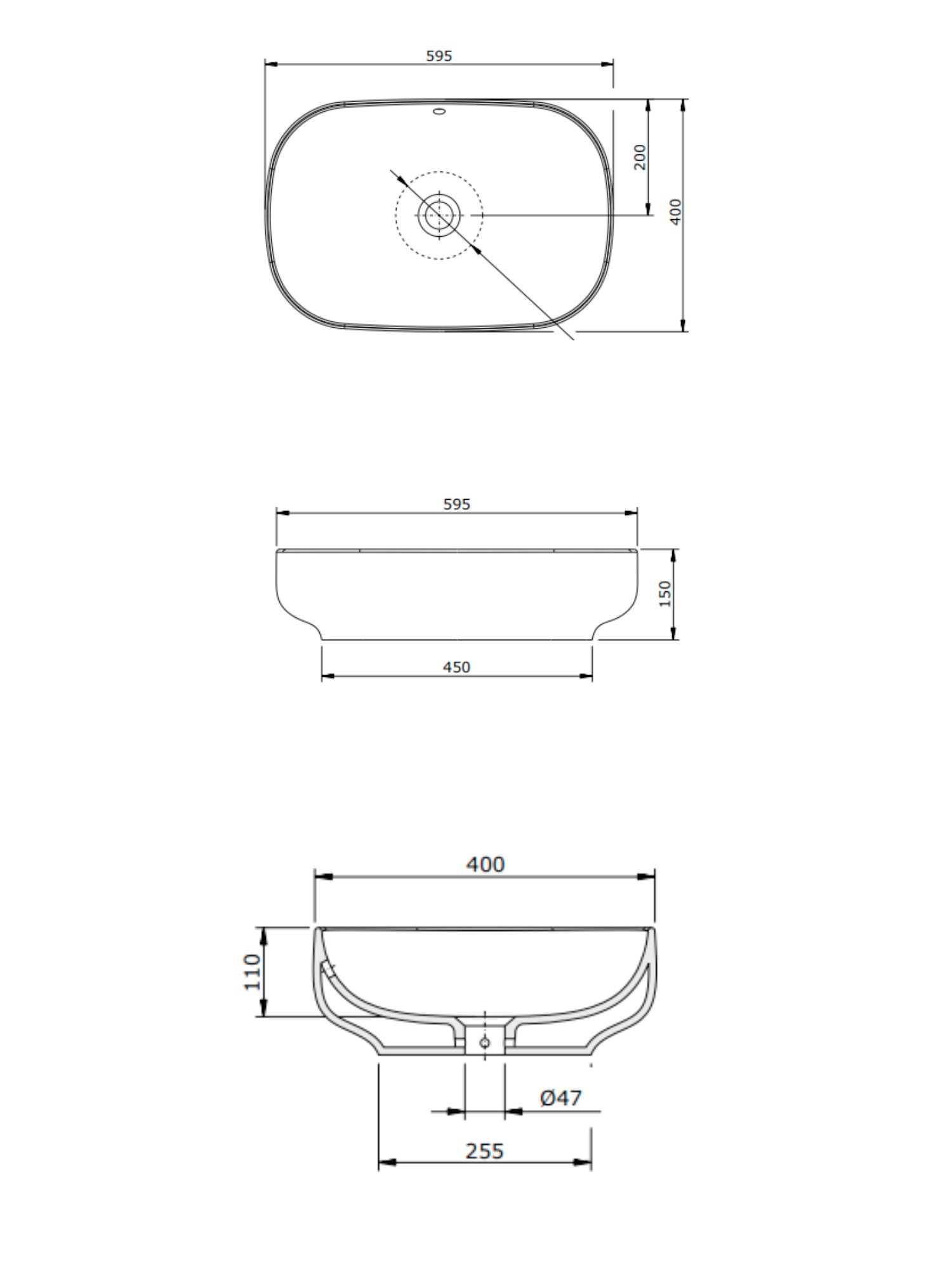 Sanibold Countertop Basin #137310