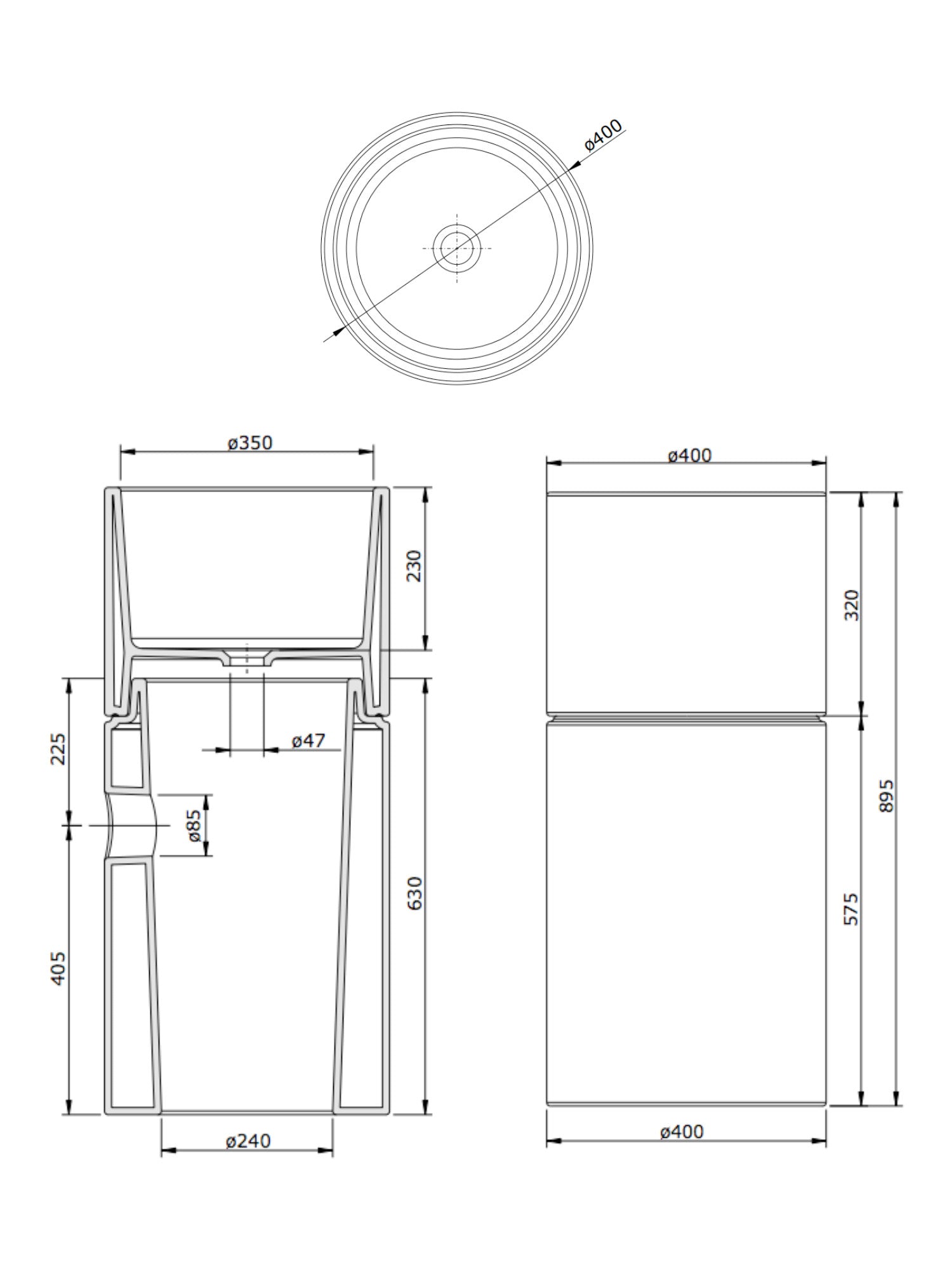 Unu Free Standing Basin #109740+109200