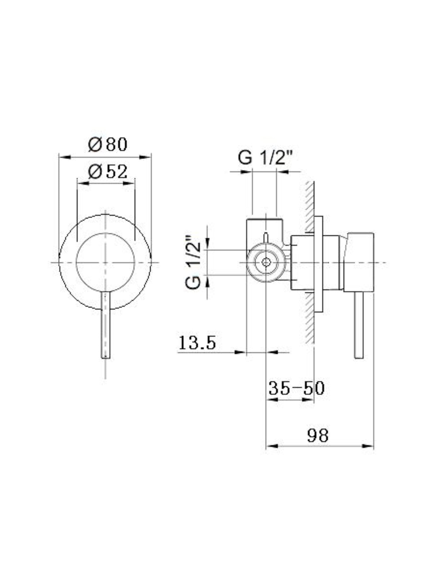 Tangent Concealed Shower Mixer #P100-11