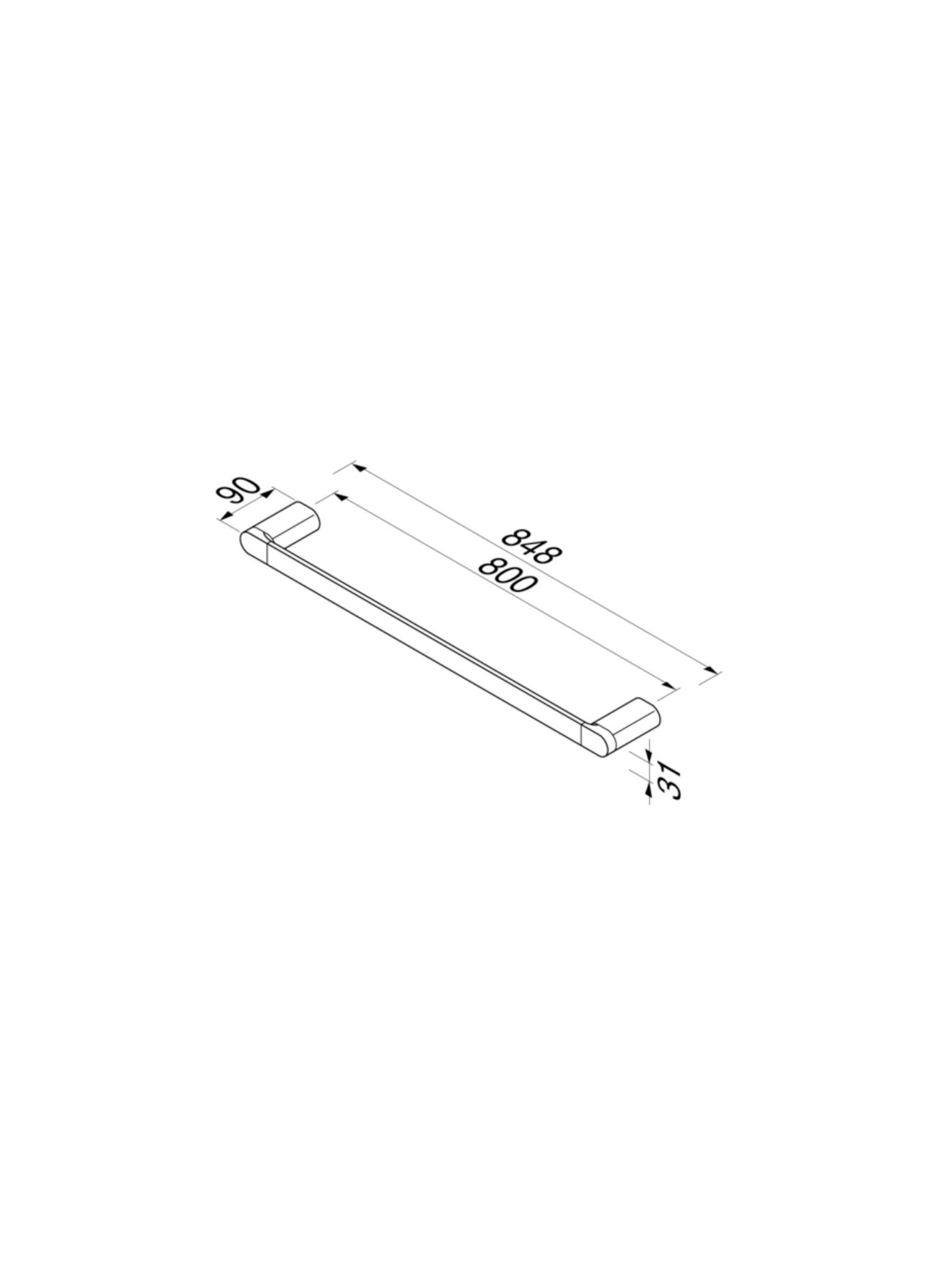 Wynk Towel Rail 80cm #4507-02-80