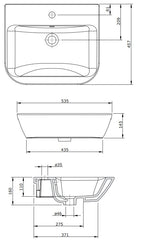 Look 54 Semi-recessed Basin #134380