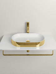 Horizon Countertop Basin #60AHZ – Gold & Silver